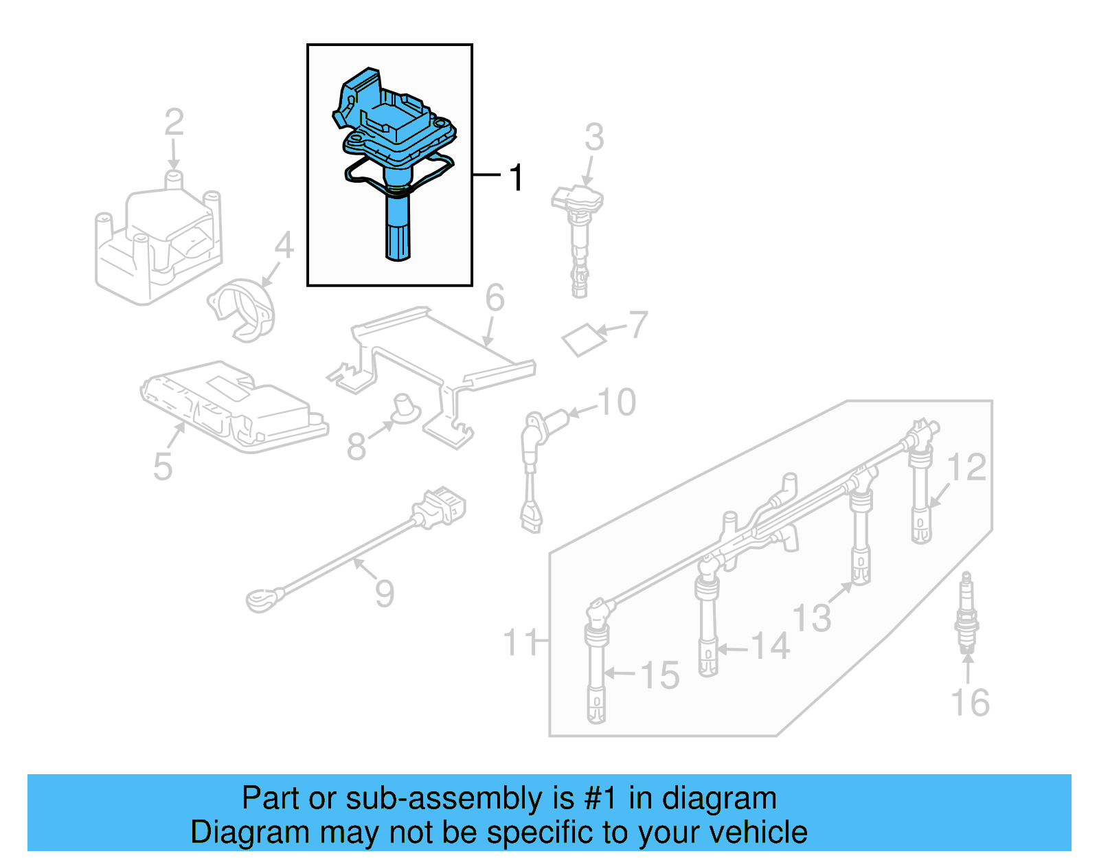 Direct Ignition Coil 06B-905-115-N - View 4