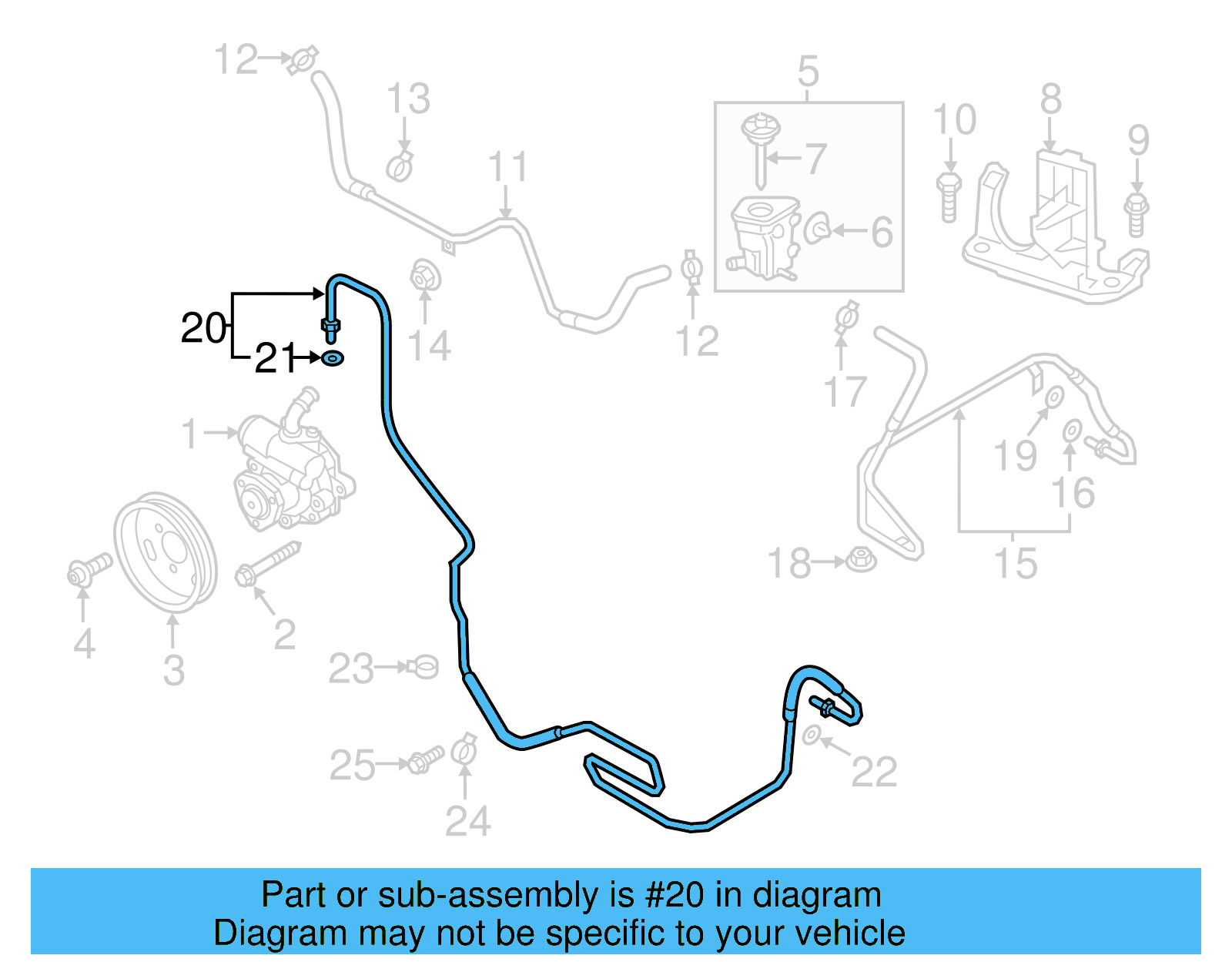 Pressure Hose 5C0-422-893-BJ - View 10