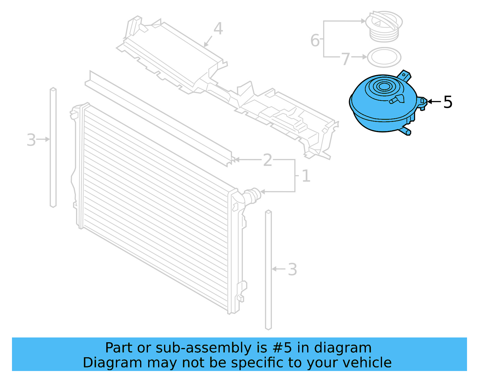 Expansion Tank 3Q0-121-407-F - View 6