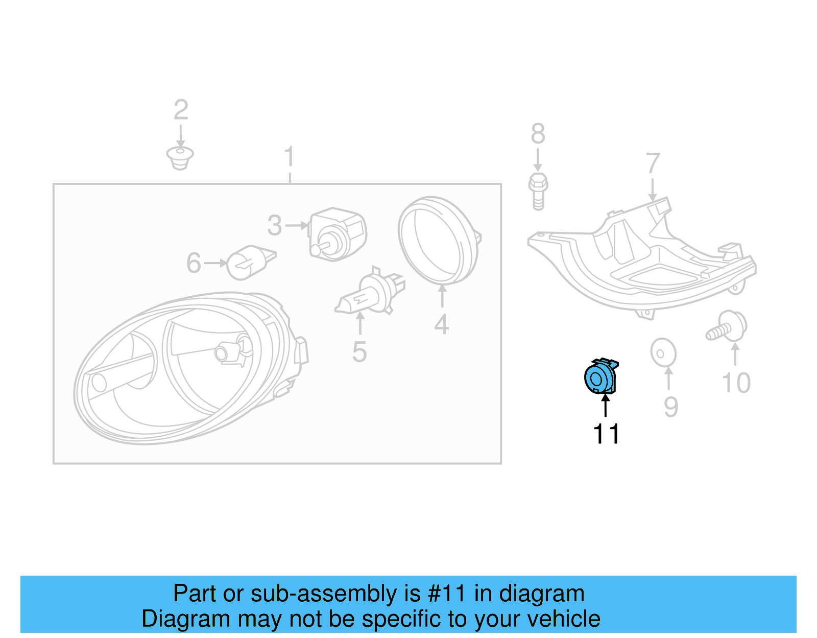 Headlamp Assembly Spacer 8P7-806-305 - View 14
