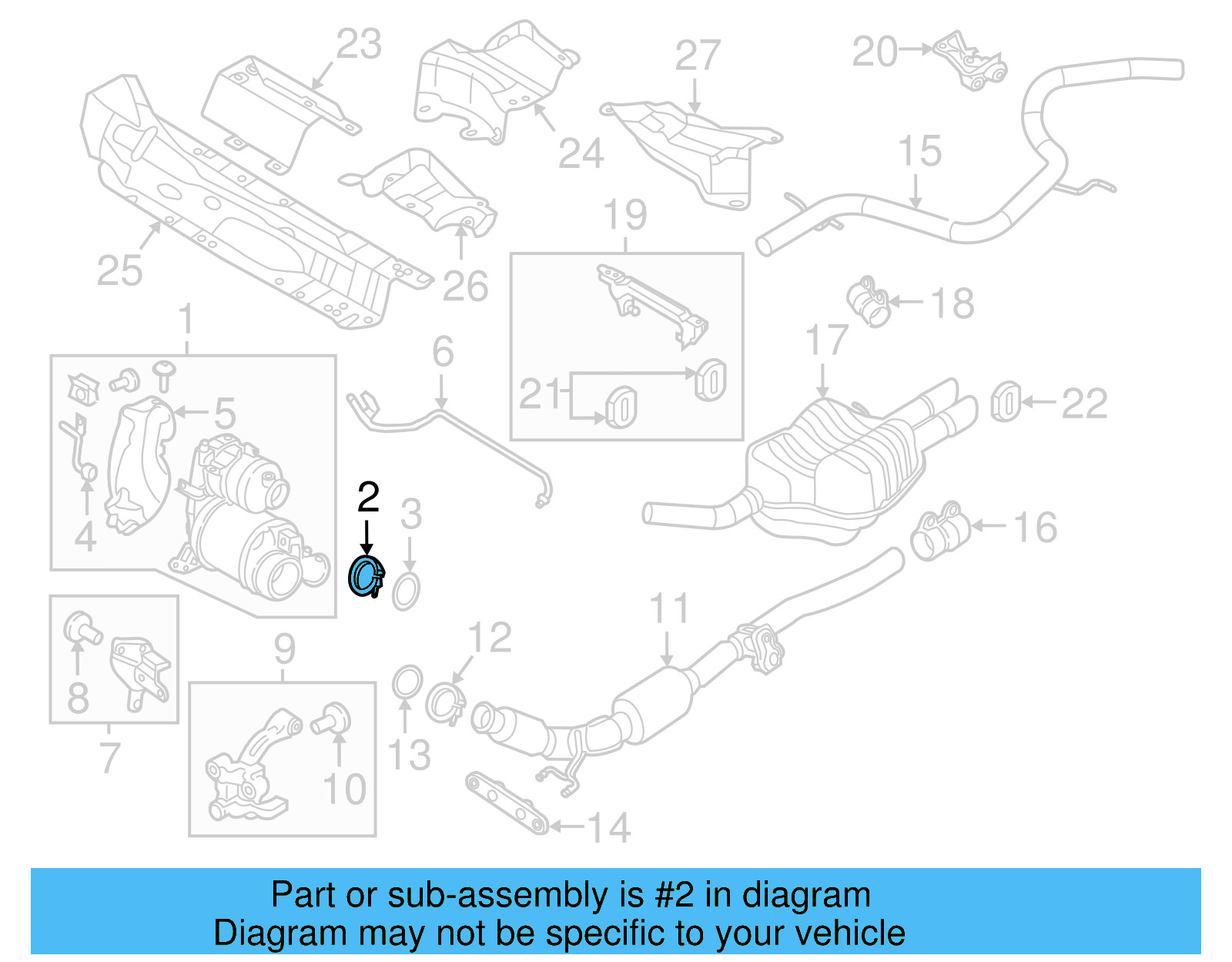 Exhaust Filter Clamp 04L-253-725-B - View 6
