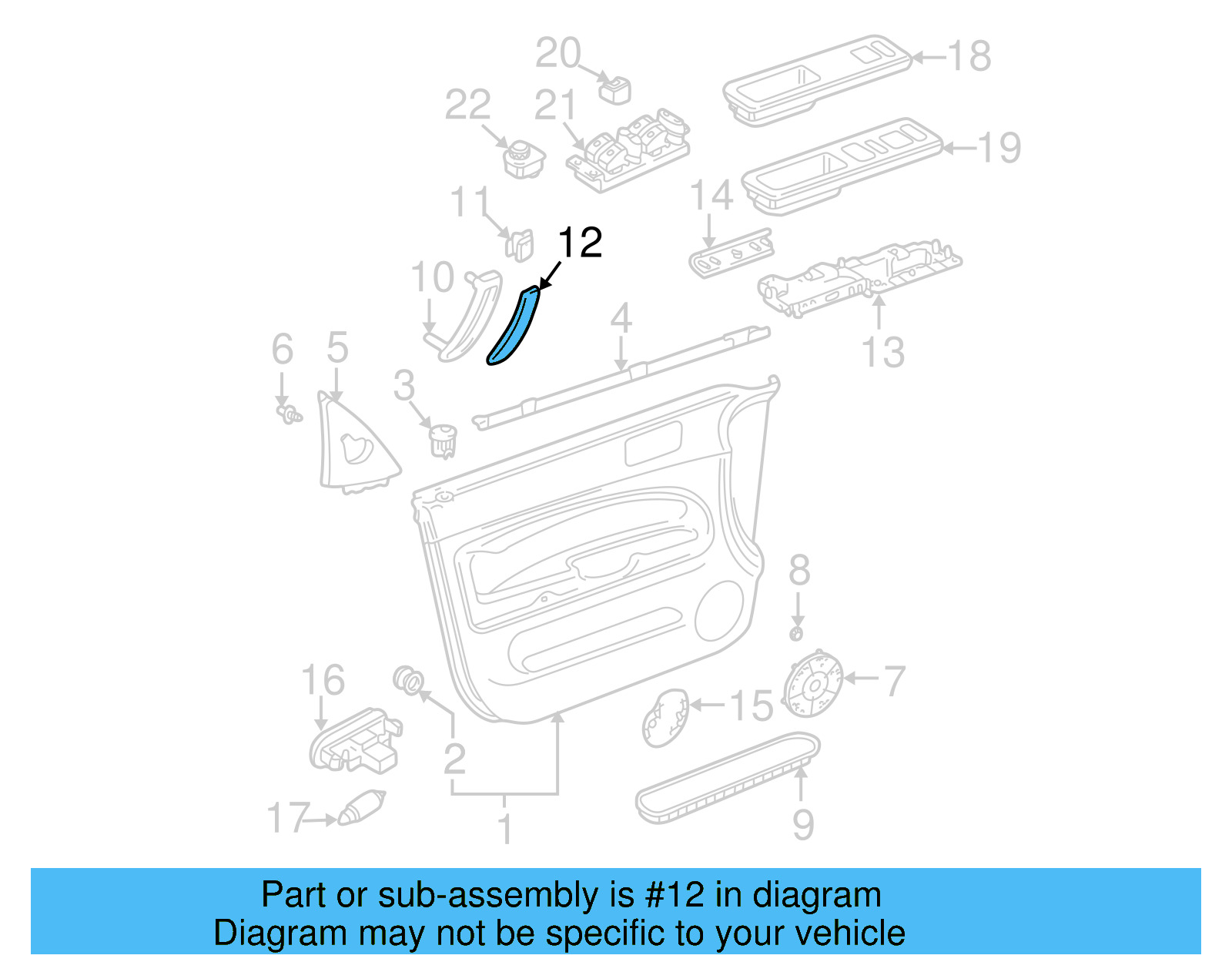 Pull Handle Cover 3B0-867-172-7DE - View 24