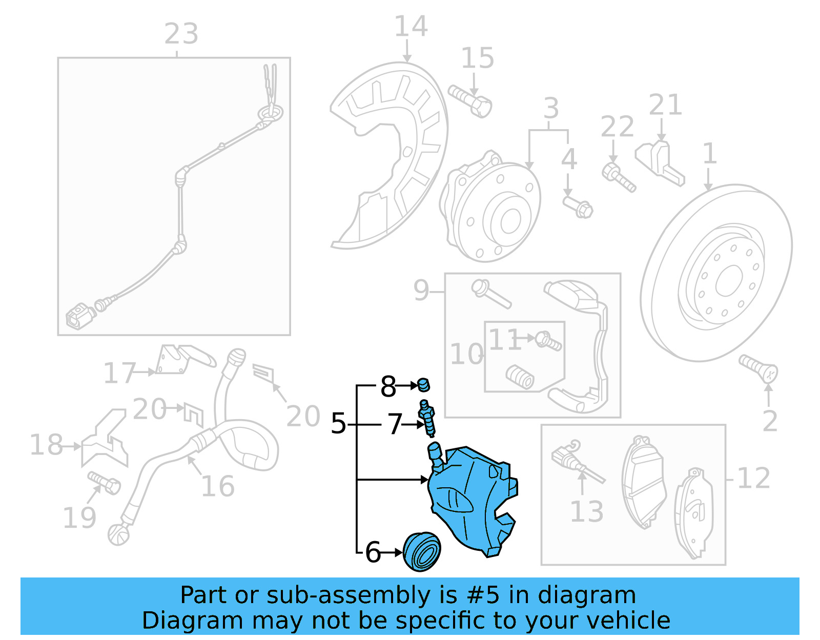 Disc Brake Caliper 8V0-615-124-D - View 14