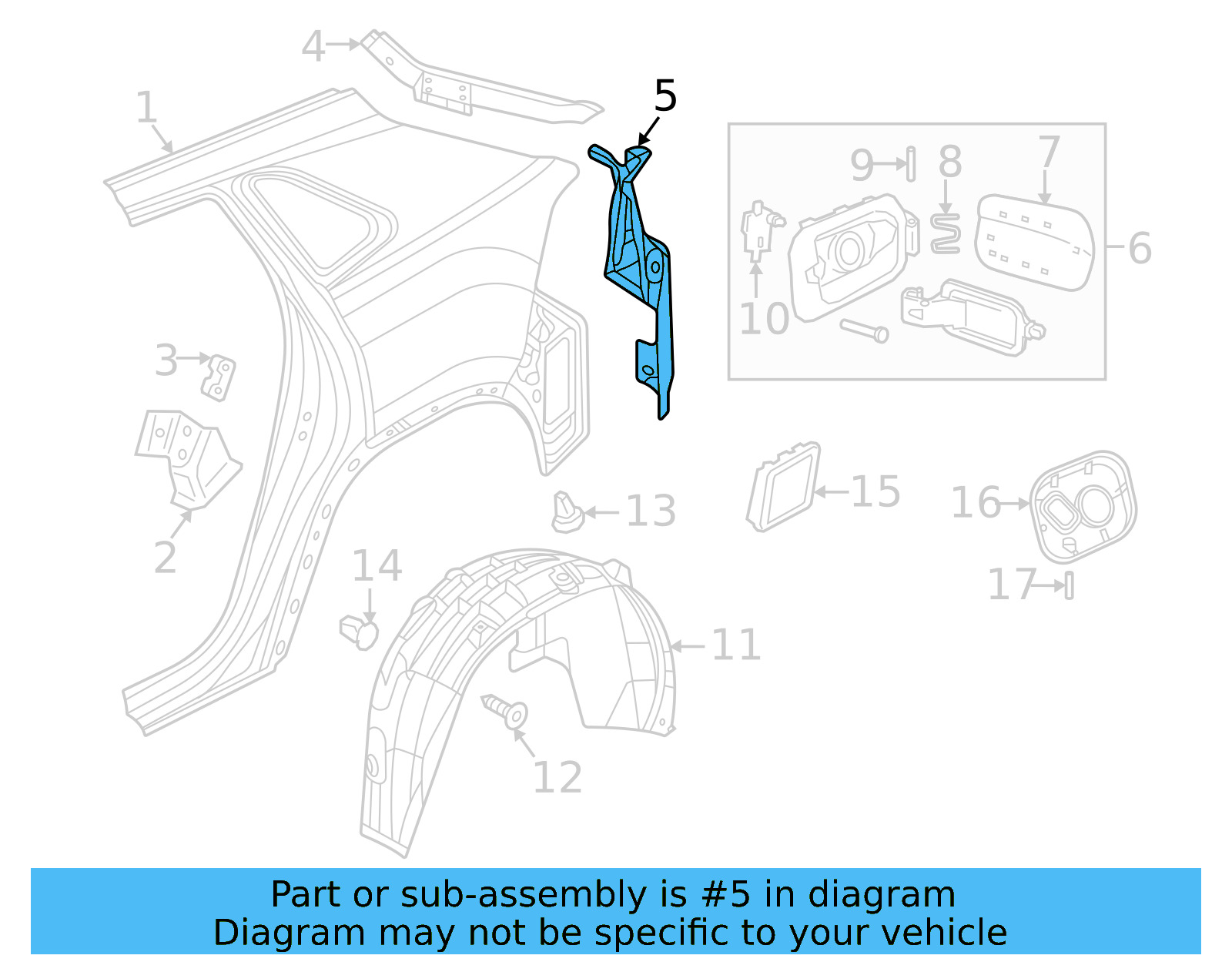 Tail Lamp Pocket 3CC-813-319 - View 5