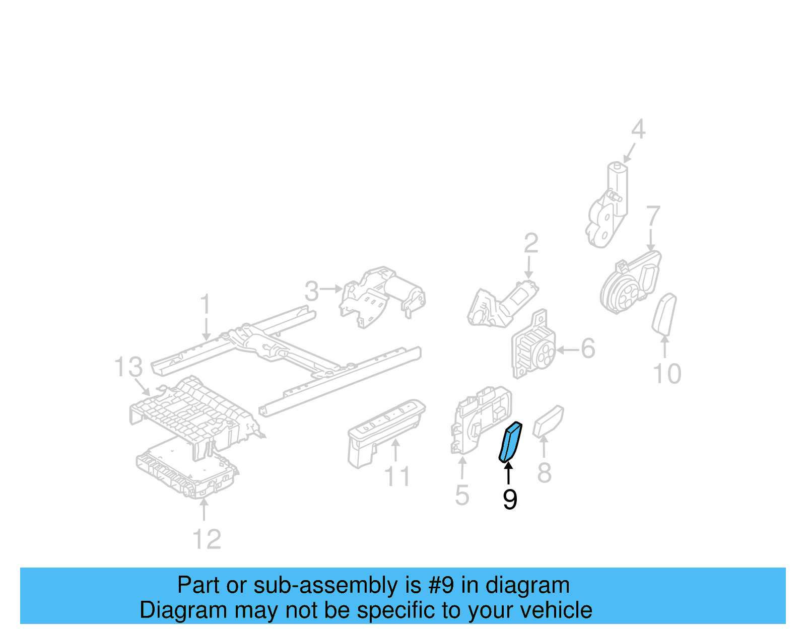 Adjust Lever 8K0-959-818-4PK - View 10