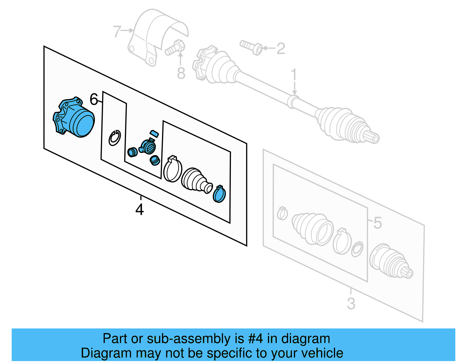 Inner Joint Assembly 5C0-498-103-B - View 6