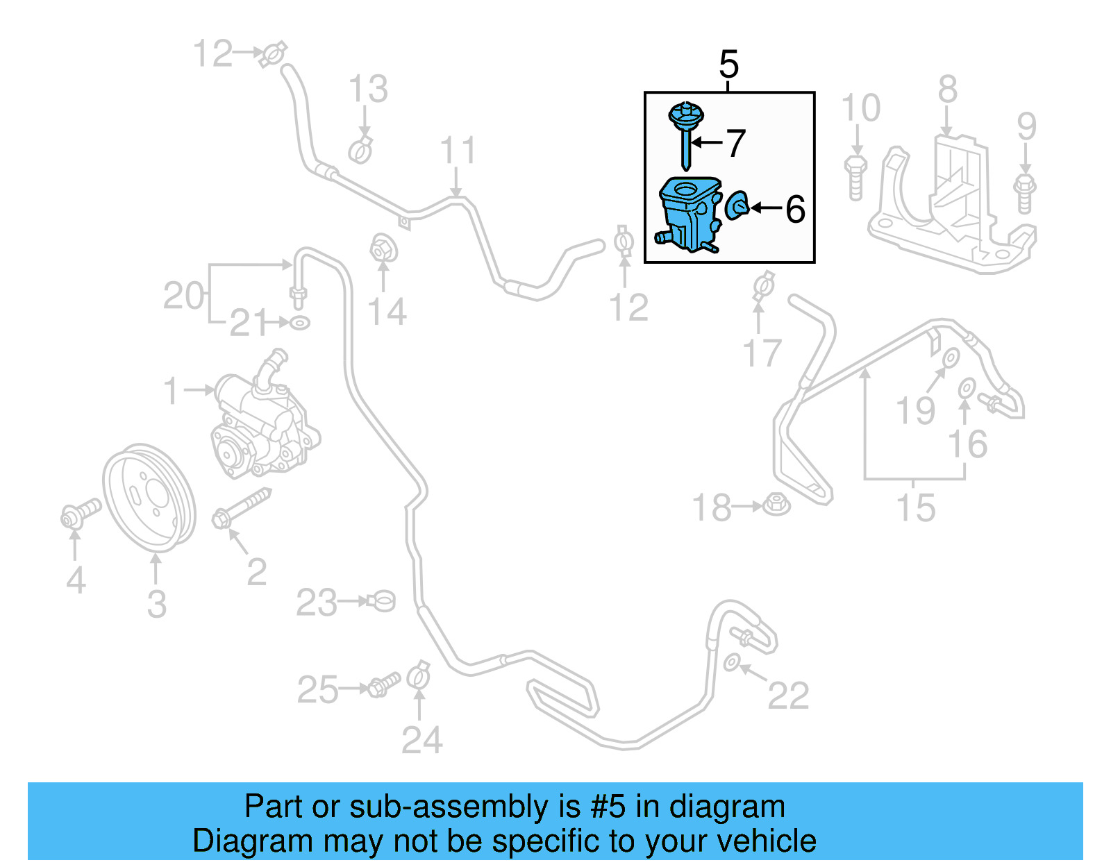 Power Steering Pump Reservoir 5C0-422-371 - View 21