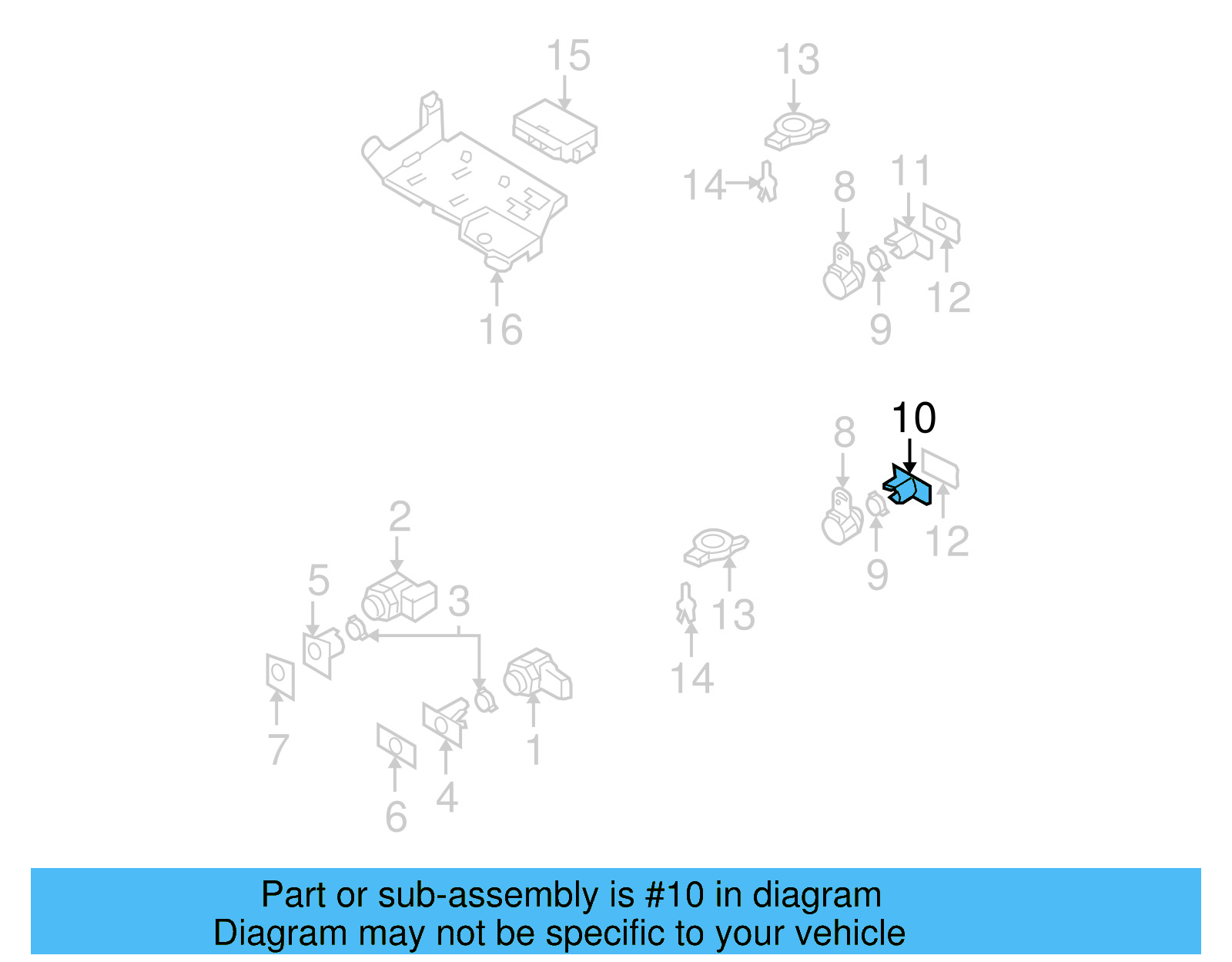 Front Bracket 3C0-919-492-K - View 7