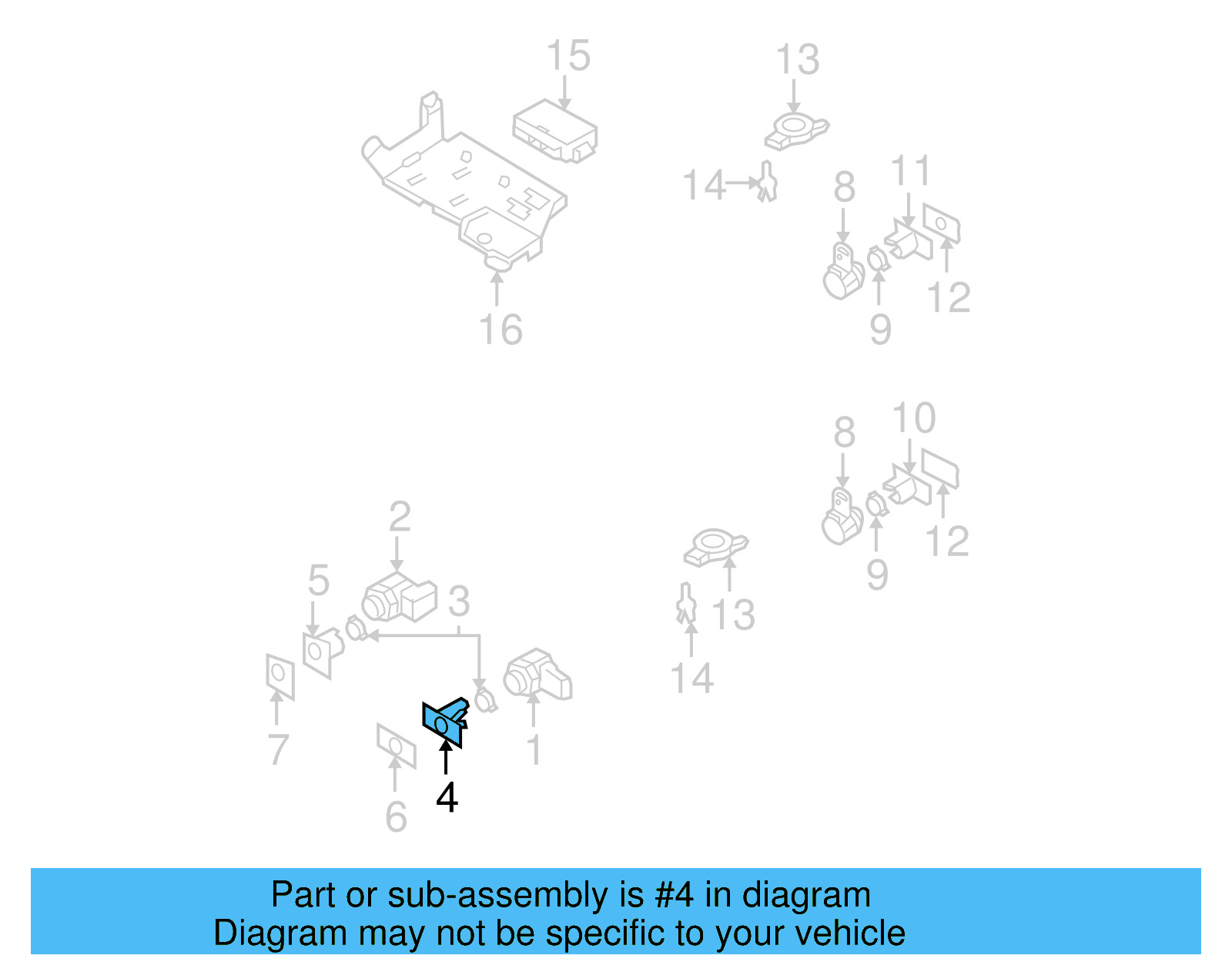 Front Bracket 3C0-919-492-H - View 5