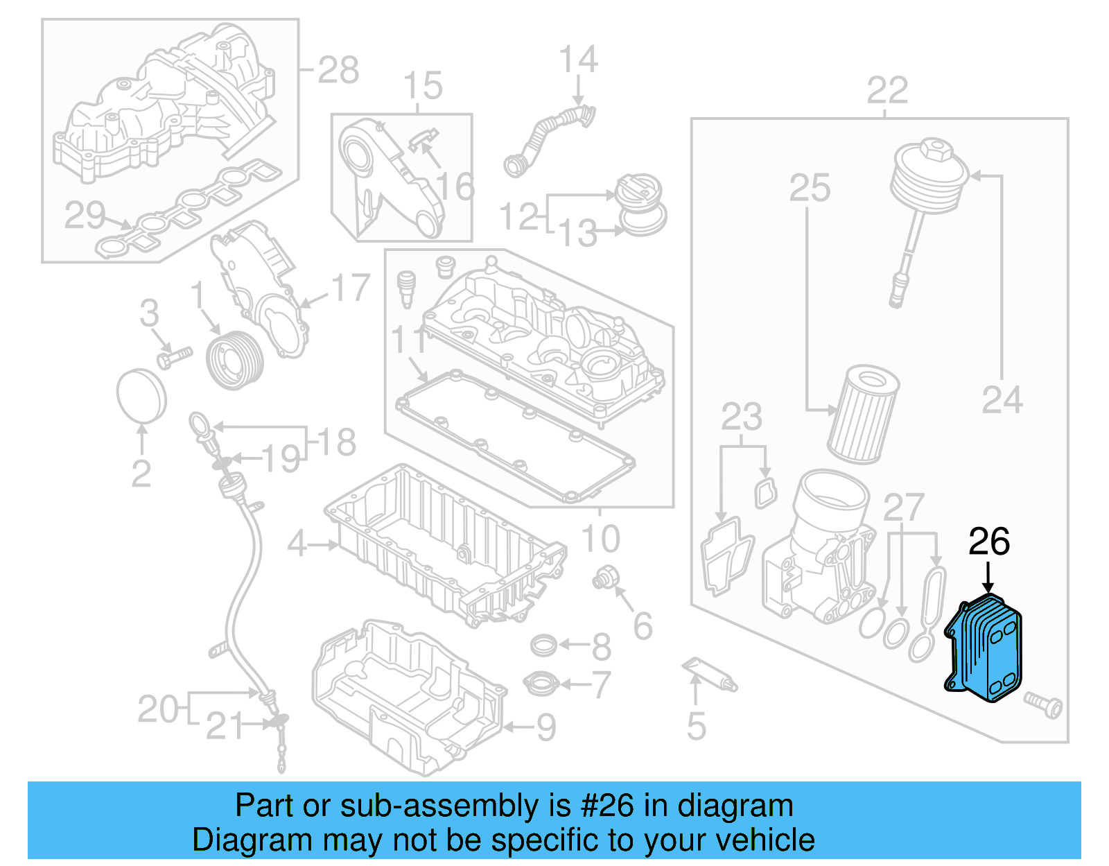 Oil Cooler 03L-117-021-C - View 5