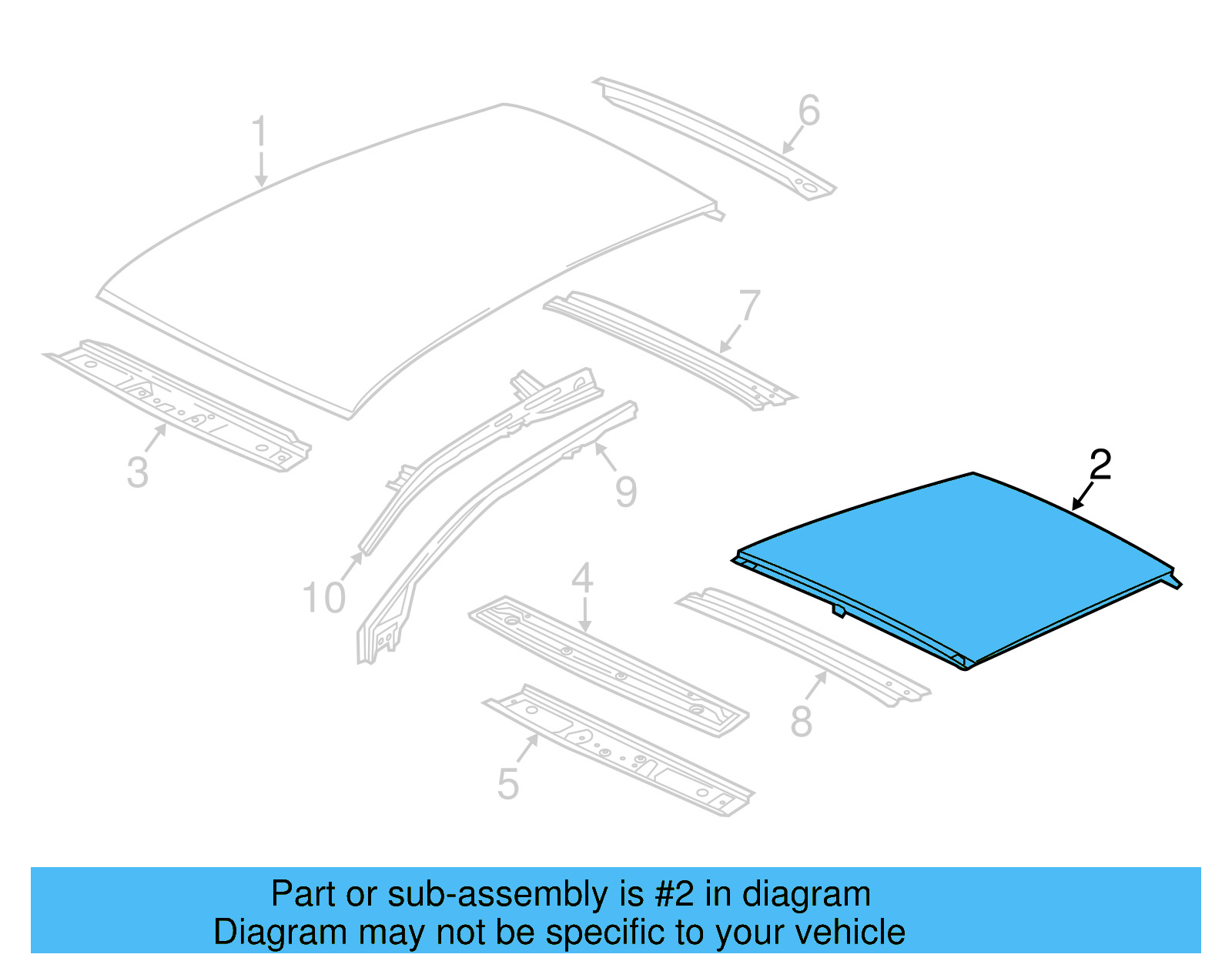 Roof Panel 5G6-817-111-A - View 14