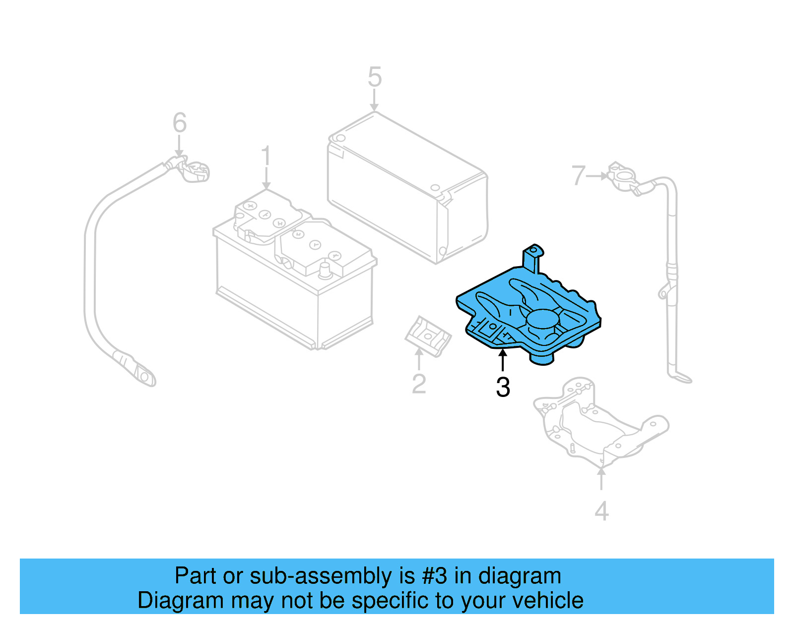Battery Tray 1C0-915-333-F - View 9