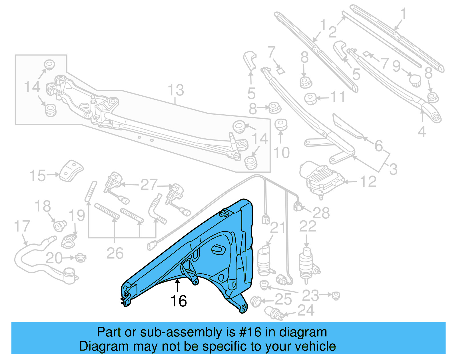 Washer Reservoir 7L0-955-453-G - View 4