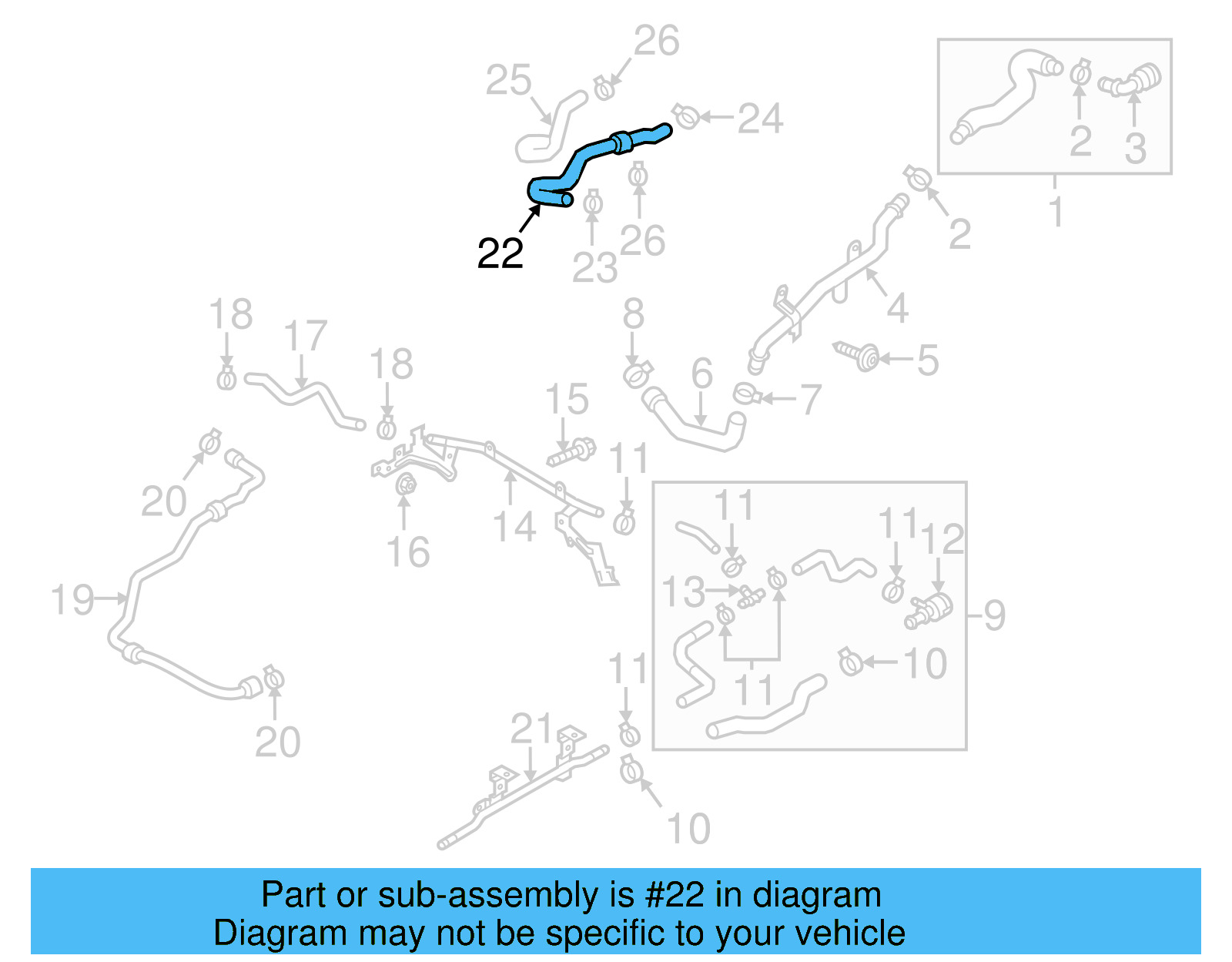 Engine Coolant Hose 03H-121-096-E - View 5