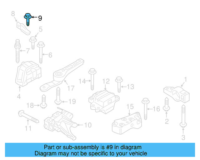 Support Bracket Bolt N-019-502-13 - View 70