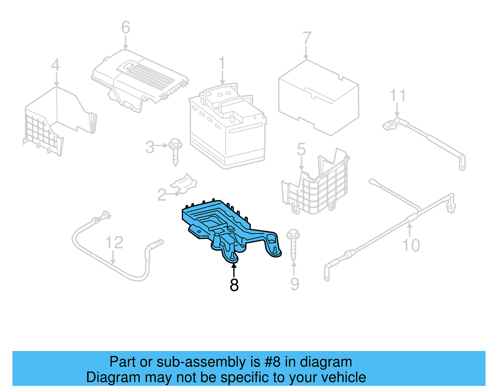 Battery Tray 1KM-915-333 - View 23