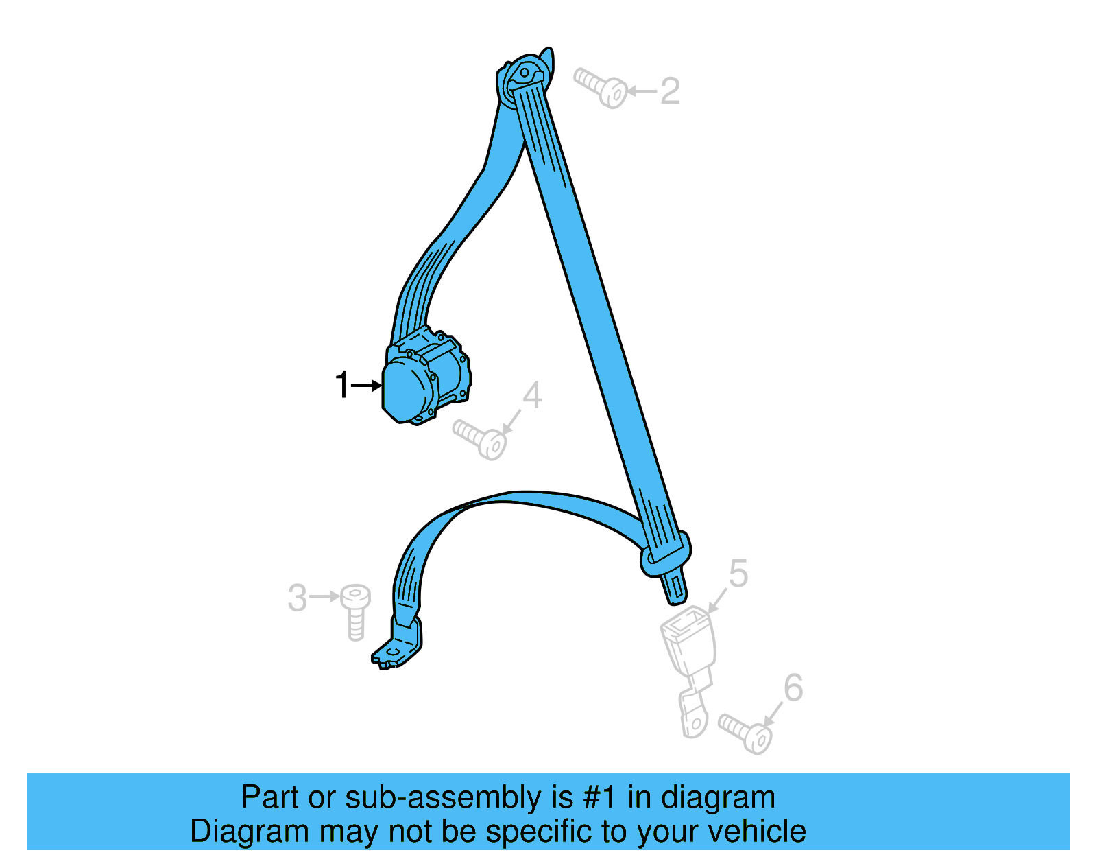 Lap & Shoulder Belt 3CN-857-805-RAA - View 7