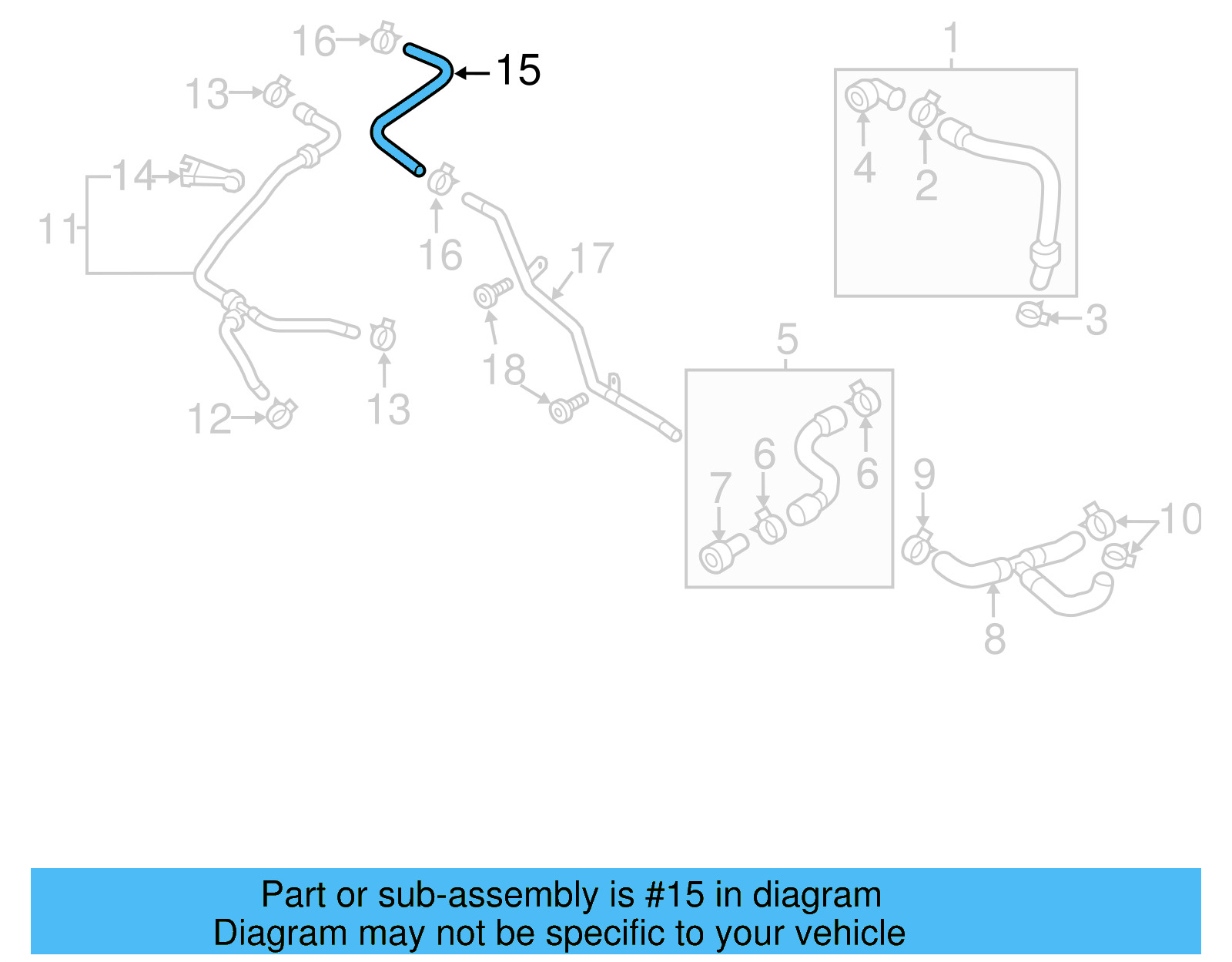 Overflow Hose 5C0-121-447-E - View 2