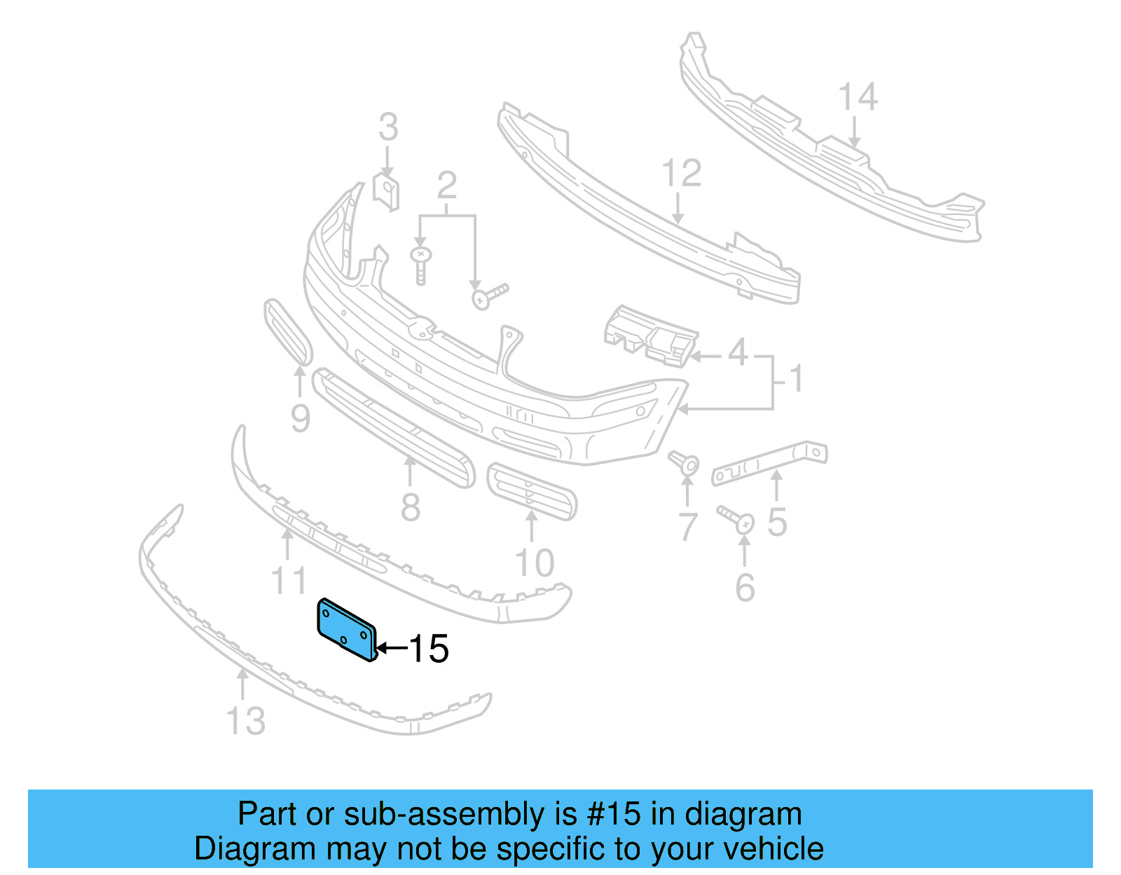 License Bracket 1J0-807-287-B41 - View 5