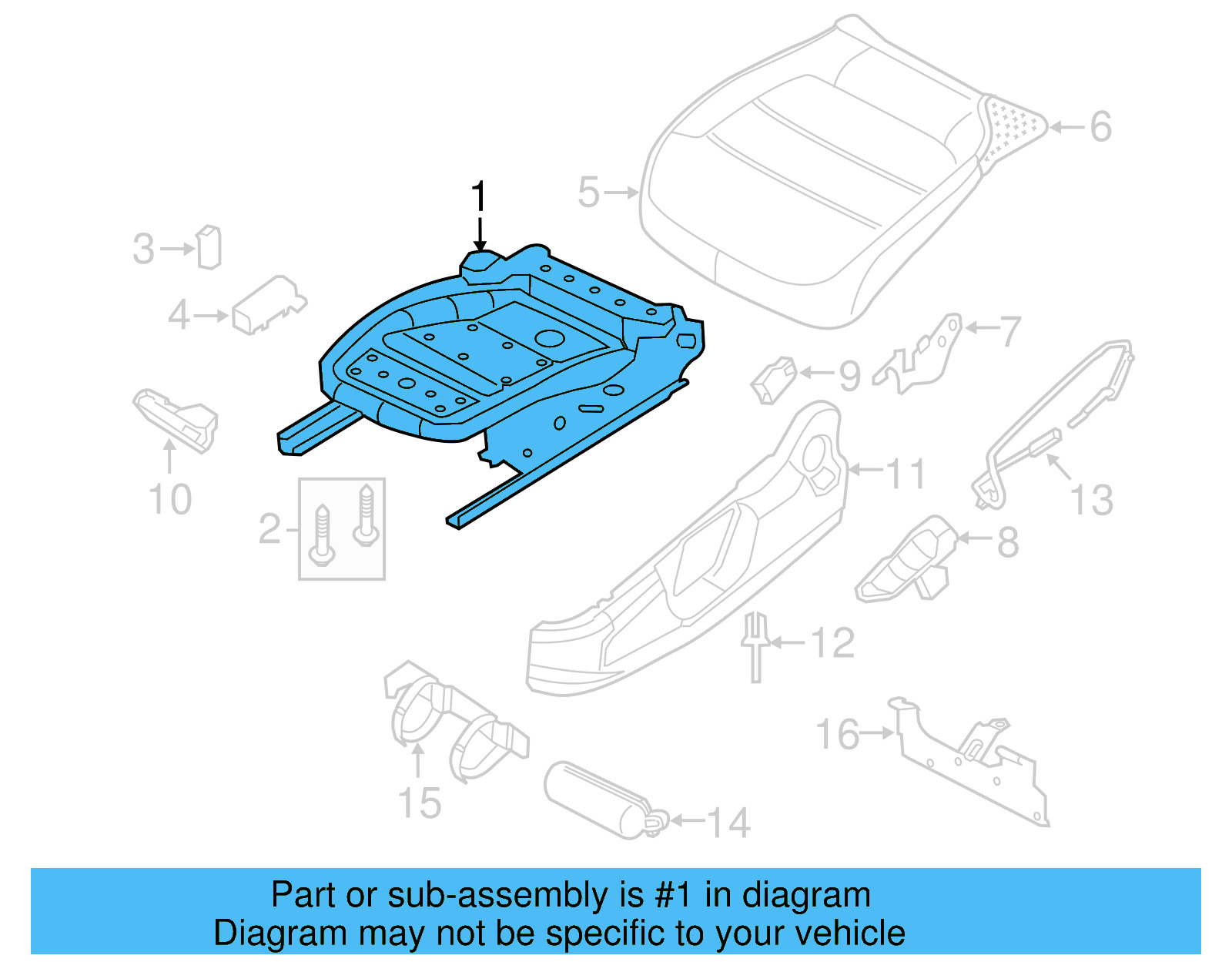Seat Frame 5C6-881-105-G - View 23