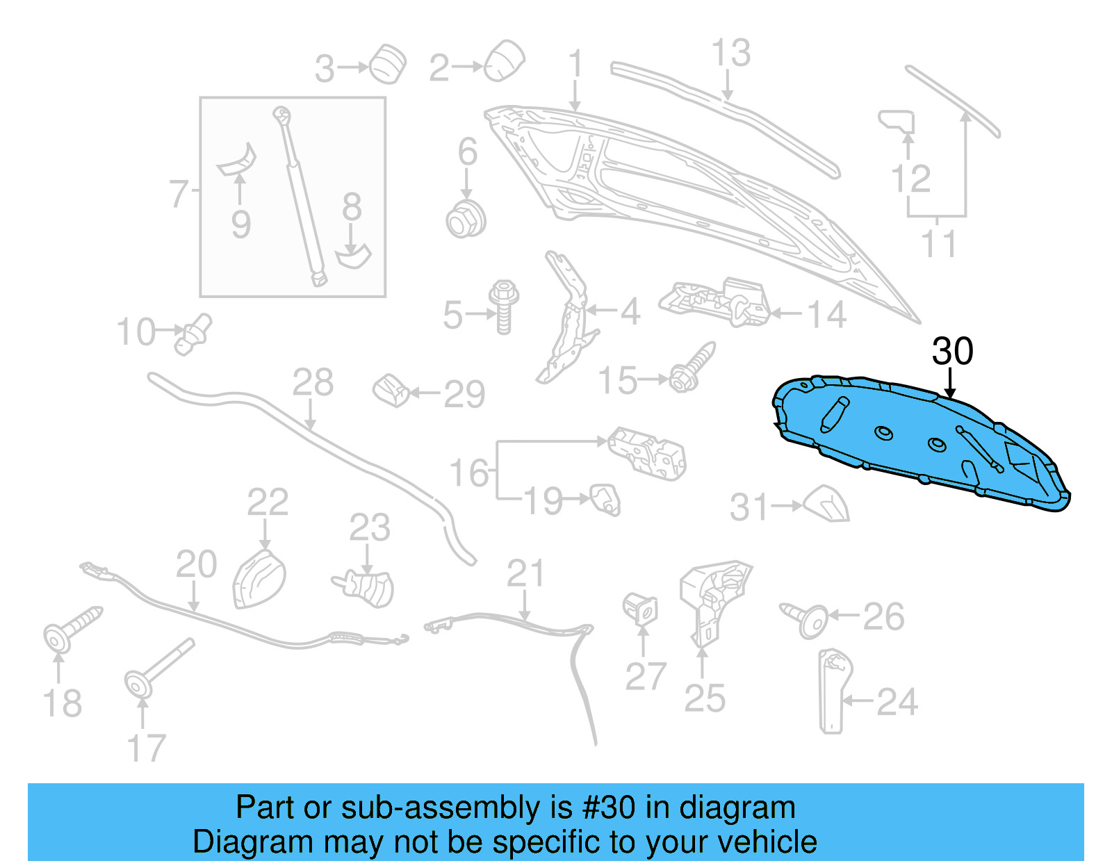 Hood Insulation Pad 5K0-863-831-G - View 20