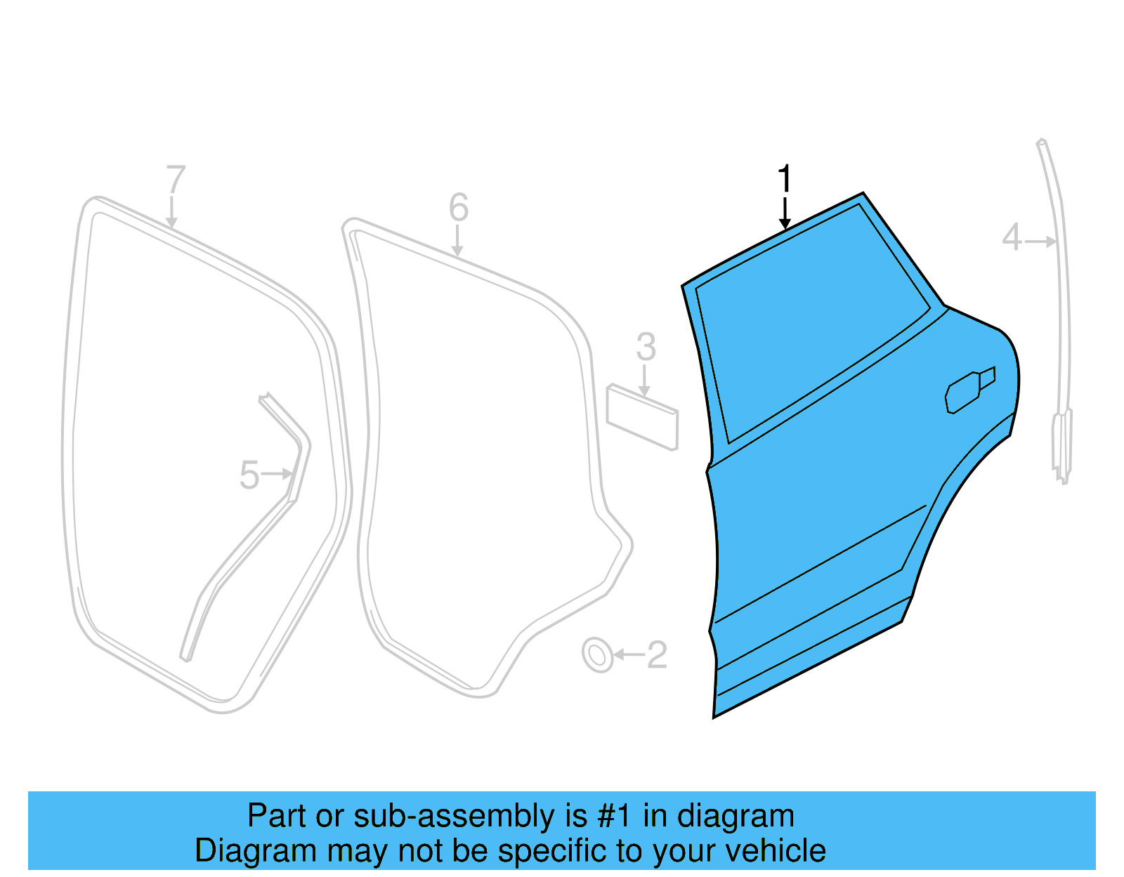 Door Shell 7P0-833-056-A - View 6