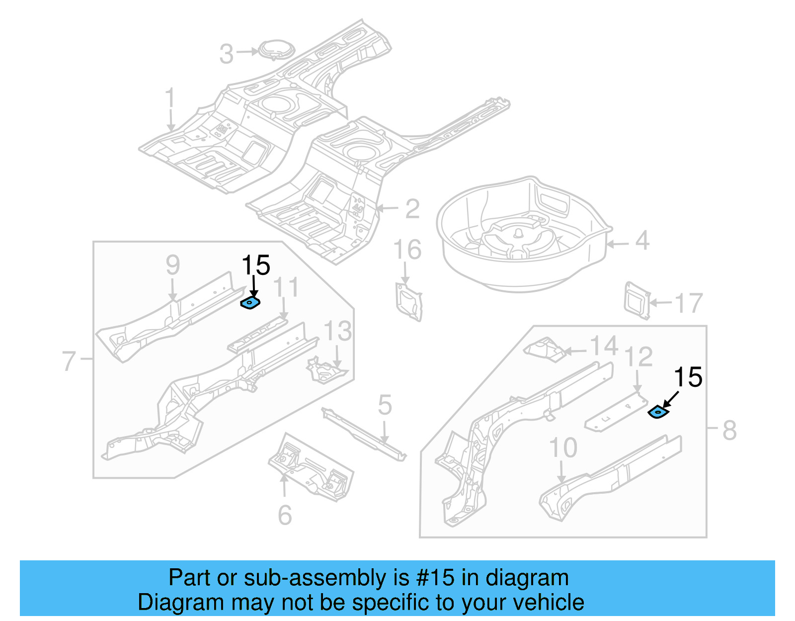 Tow Hook Bracket 3D0-813-127 - View 3