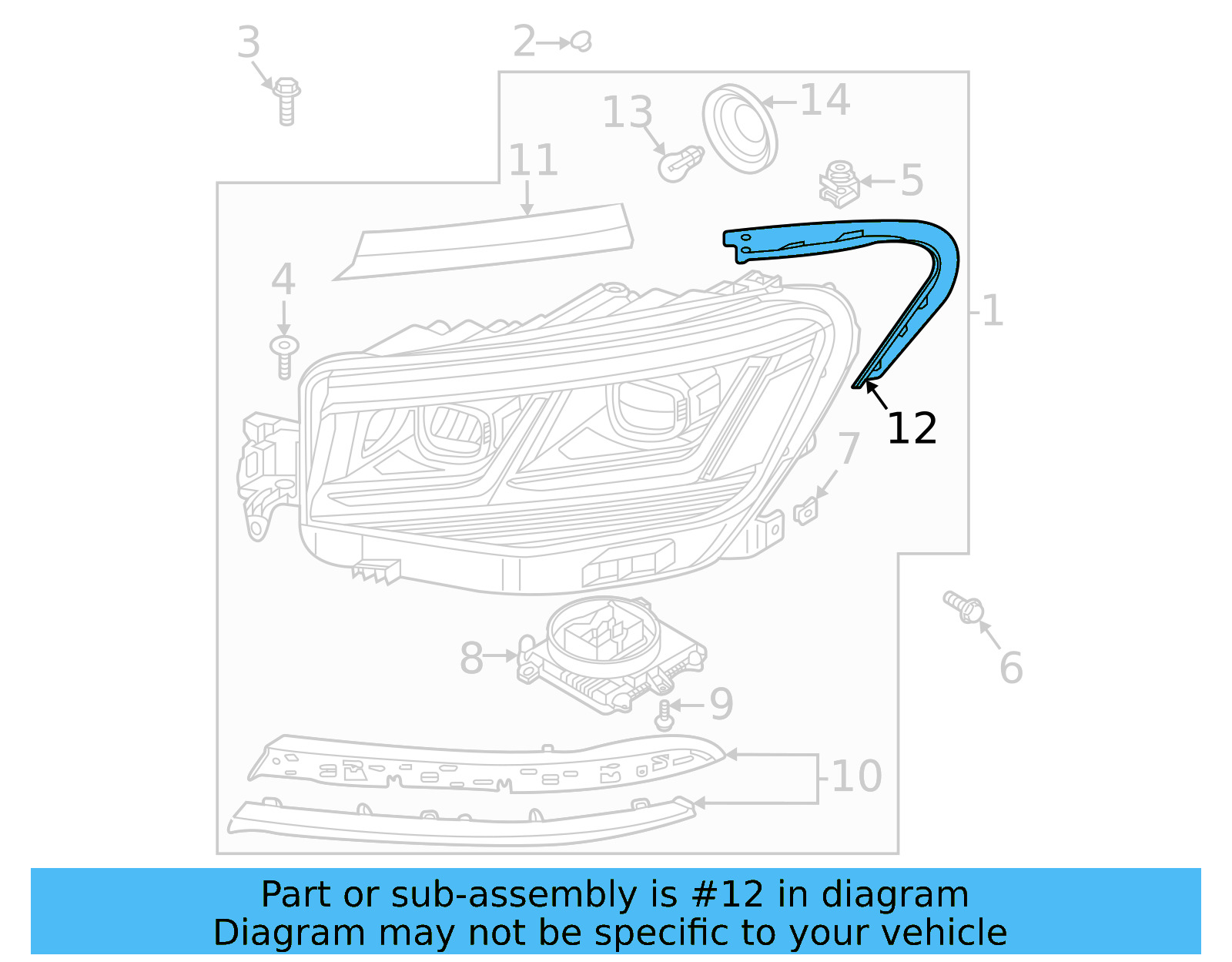 Headlight Seal 3CN-941-119-C - View 9