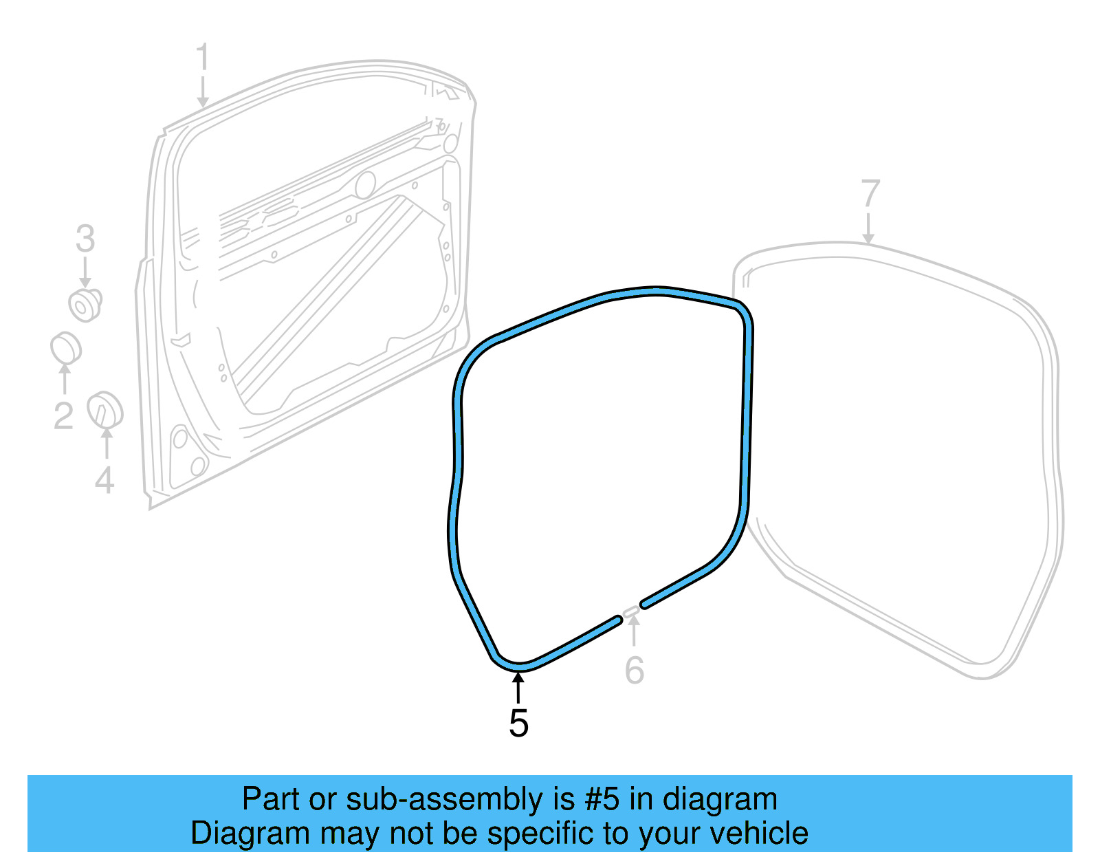 Door Weather 3C4-837-701-D-5AP - View 10