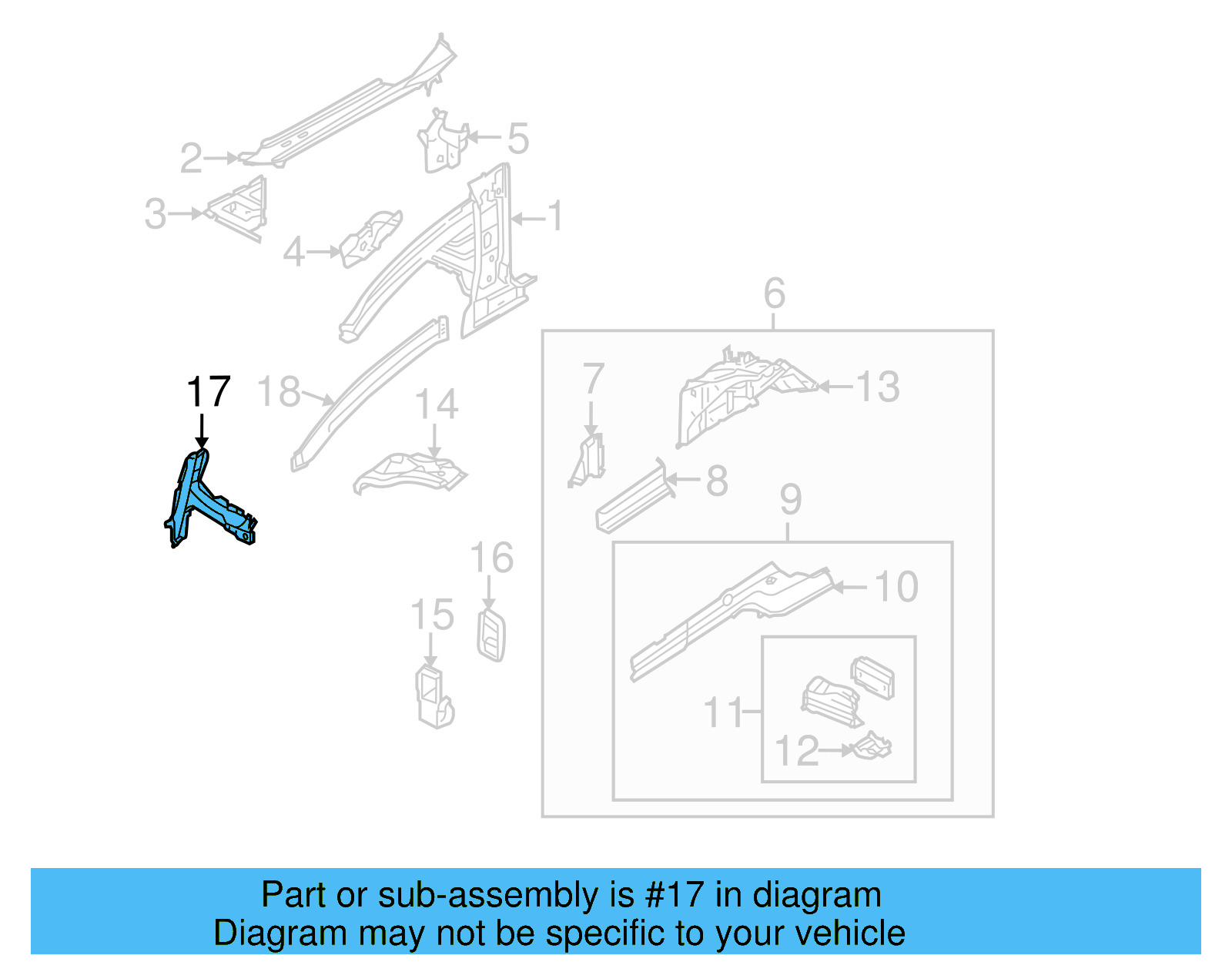 Front Support 7L0-805-457-E - View 4