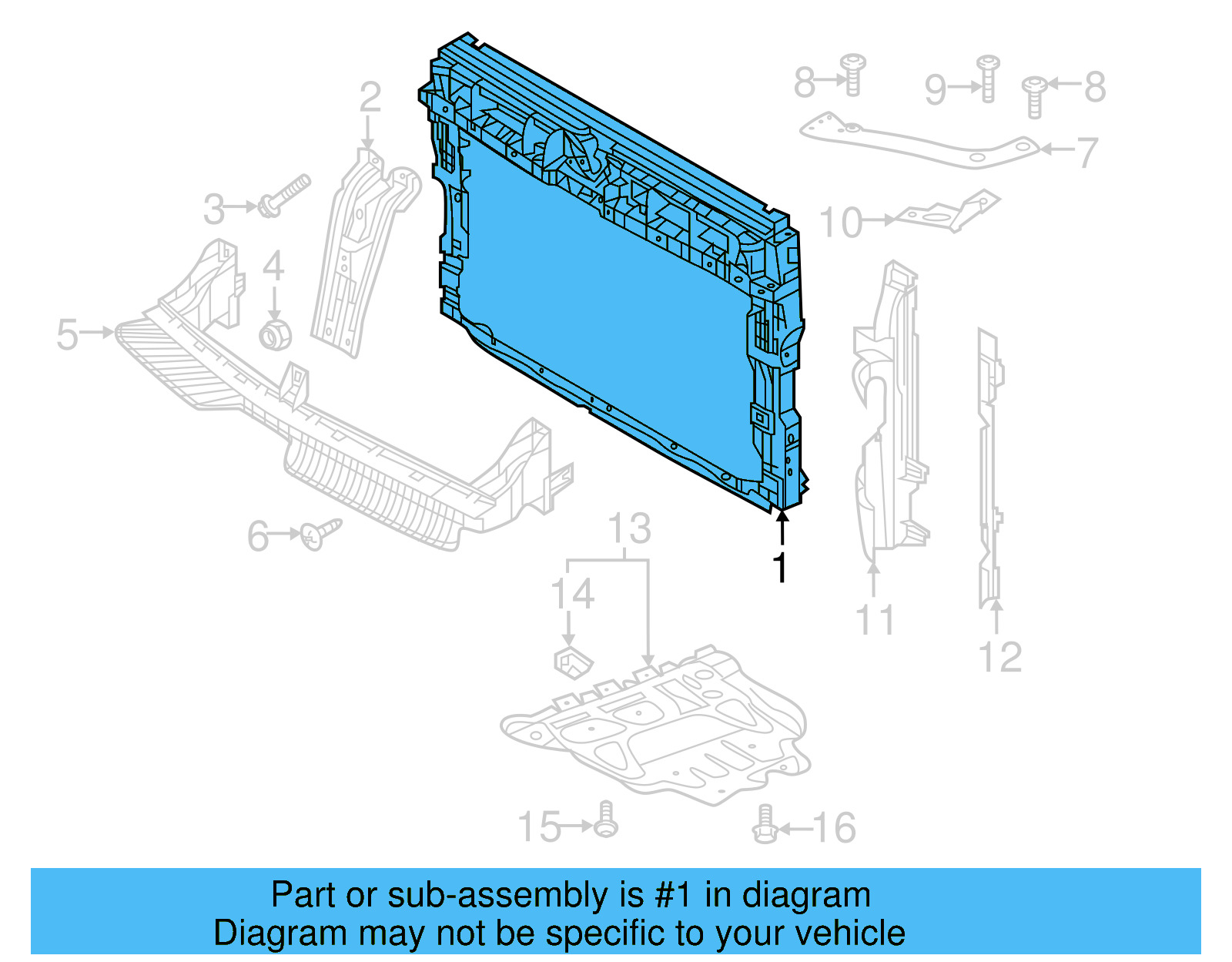 Radiator Support 5NN-805-588-K - View 6