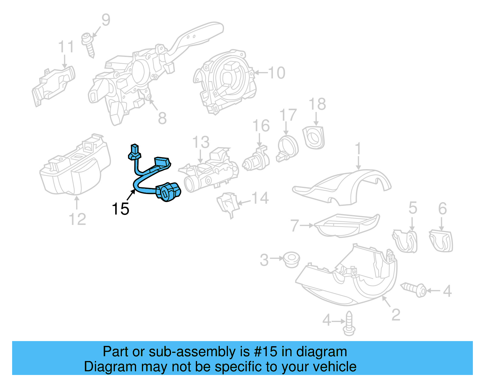 Ignition Switch 5Q0-905-849-A - View 8