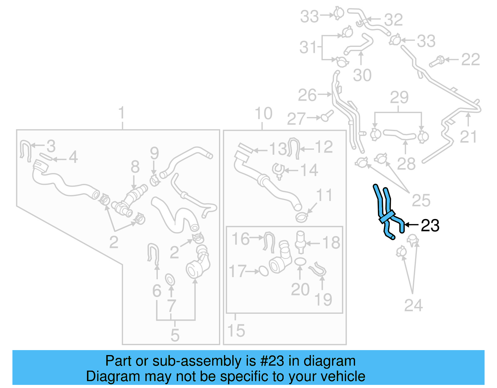 Upper Hose 1K0-122-101-LA - View 23
