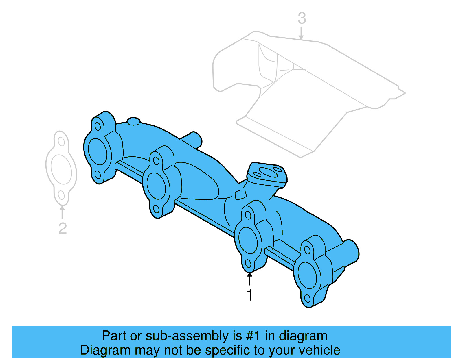 Exhaust Manifold 038-253-031-L - View 4