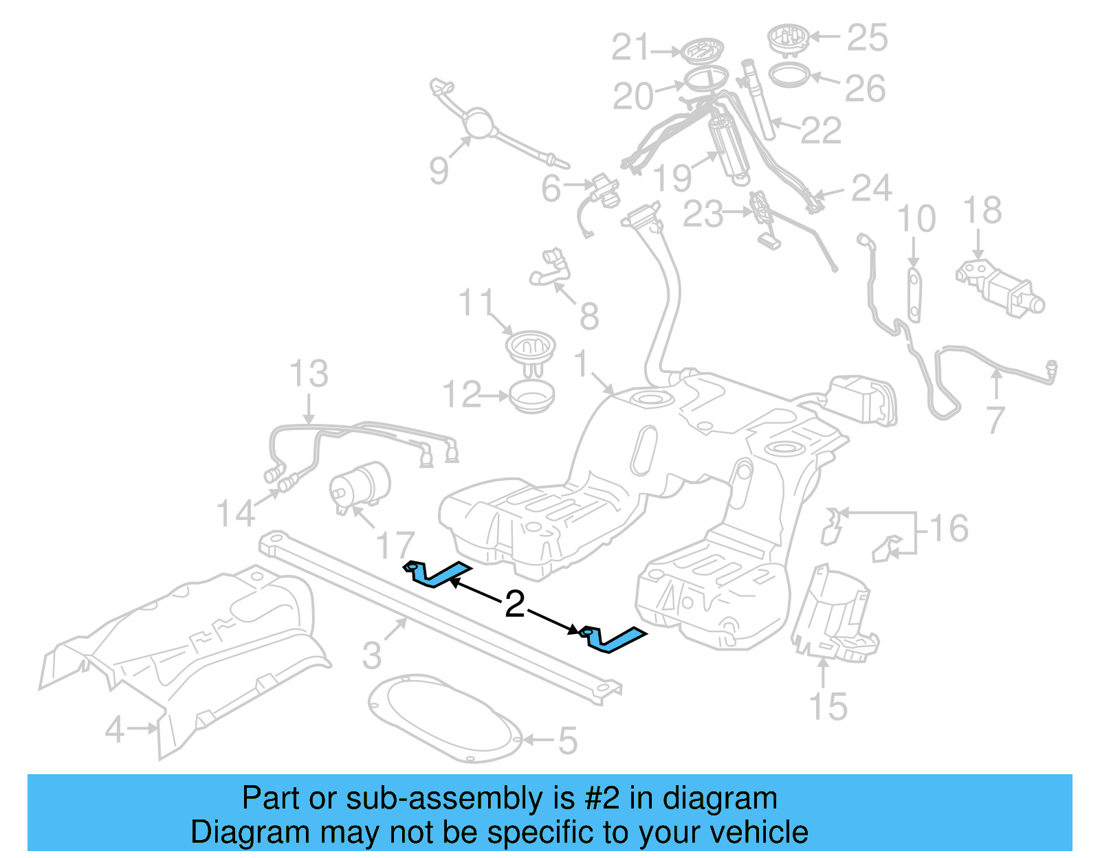 Tank Strap 3D0-201-653-A - View 3