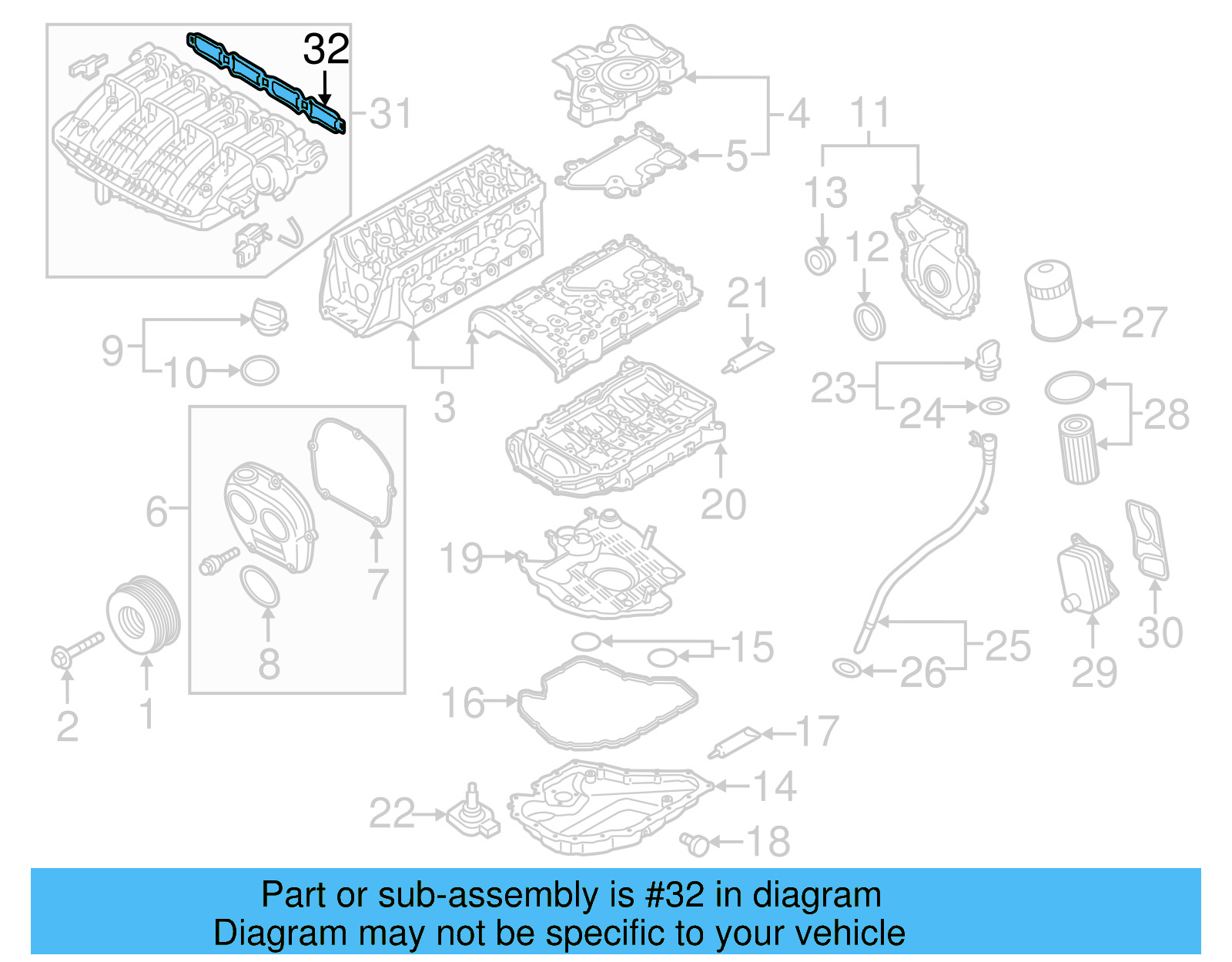 Manifold Gasket 06K-129-717-A - View 13