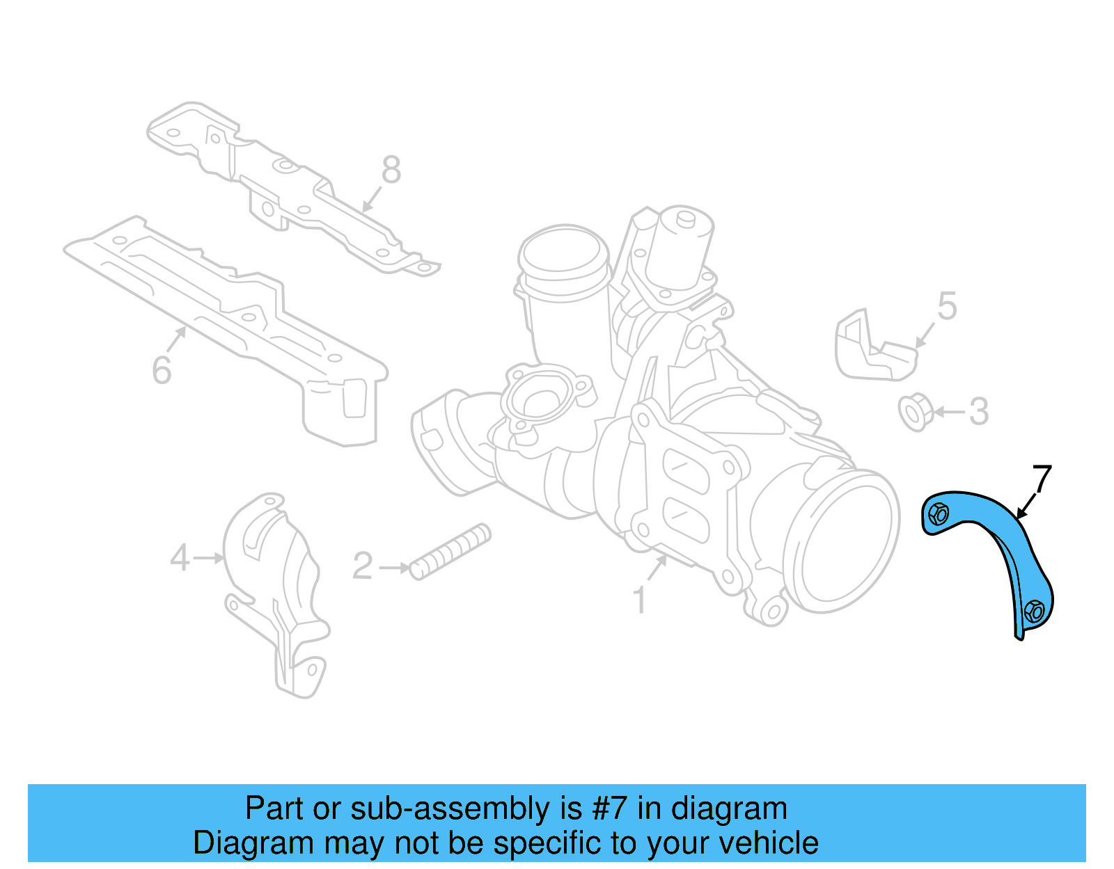 Turbocharger Mount Heat Shield Bracket 06K-145-536-B - View 19