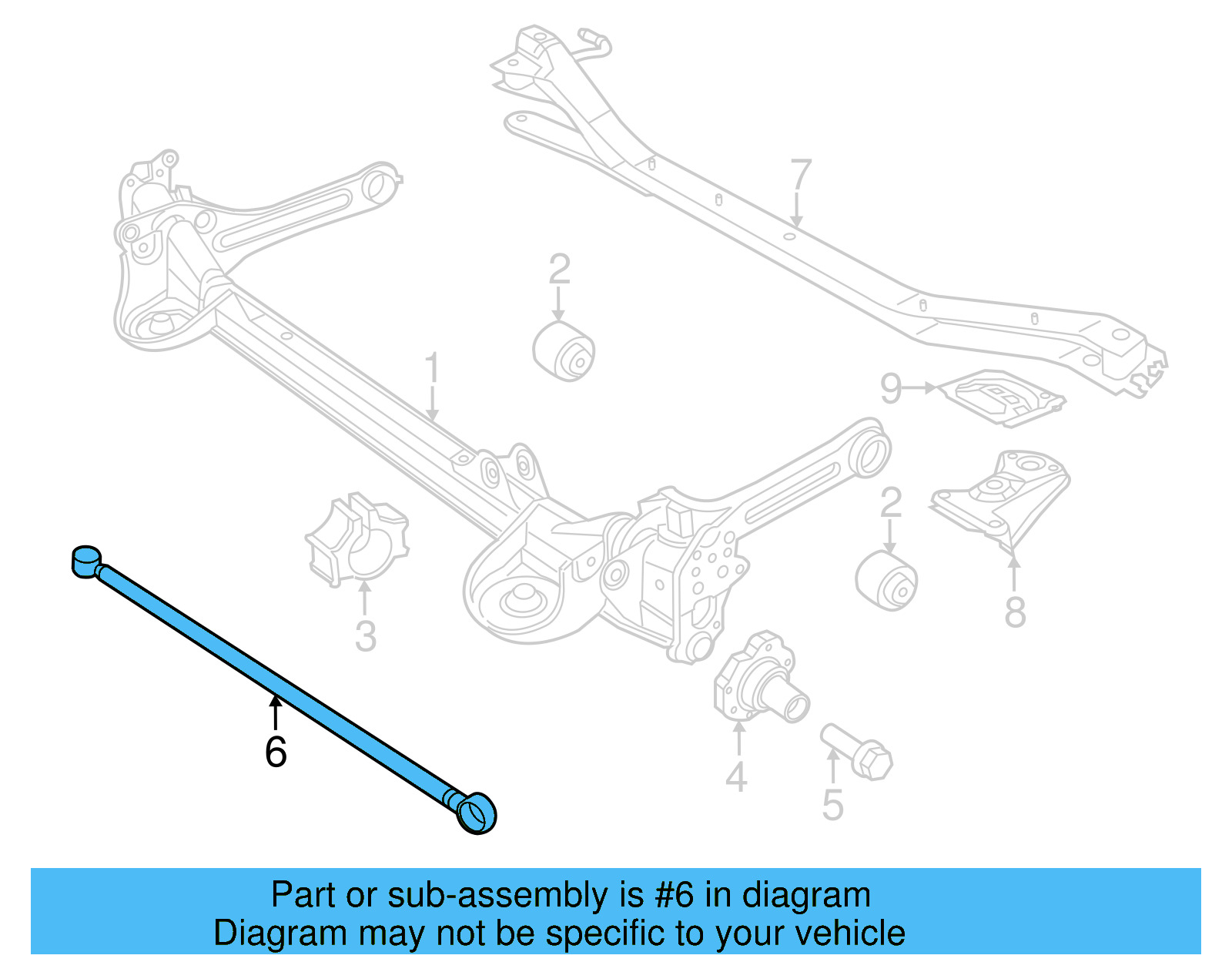 Track Bar 5C0-501-529-B - View 4