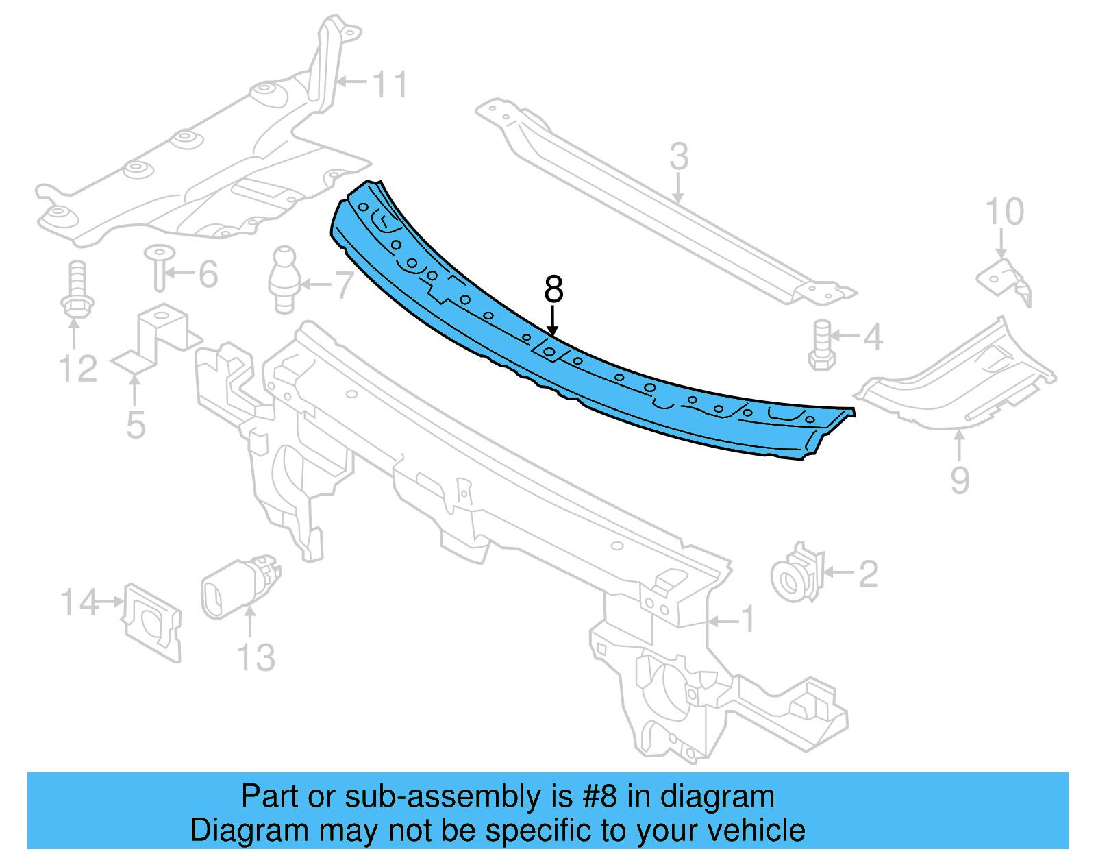 Radiator Support Access Cover 7P6-805-285 - View 5
