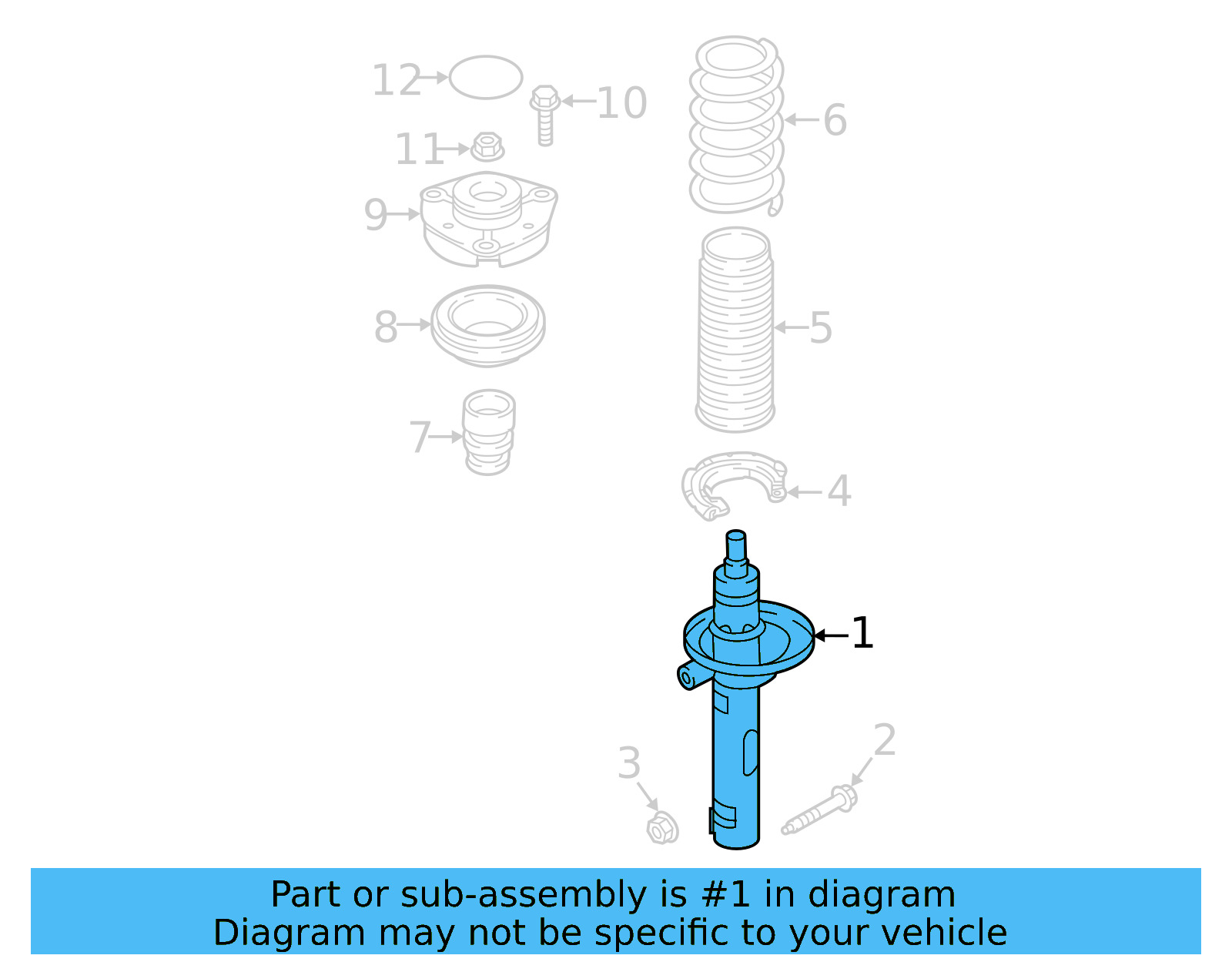 Strut 3Q0-413-032-A - View 4