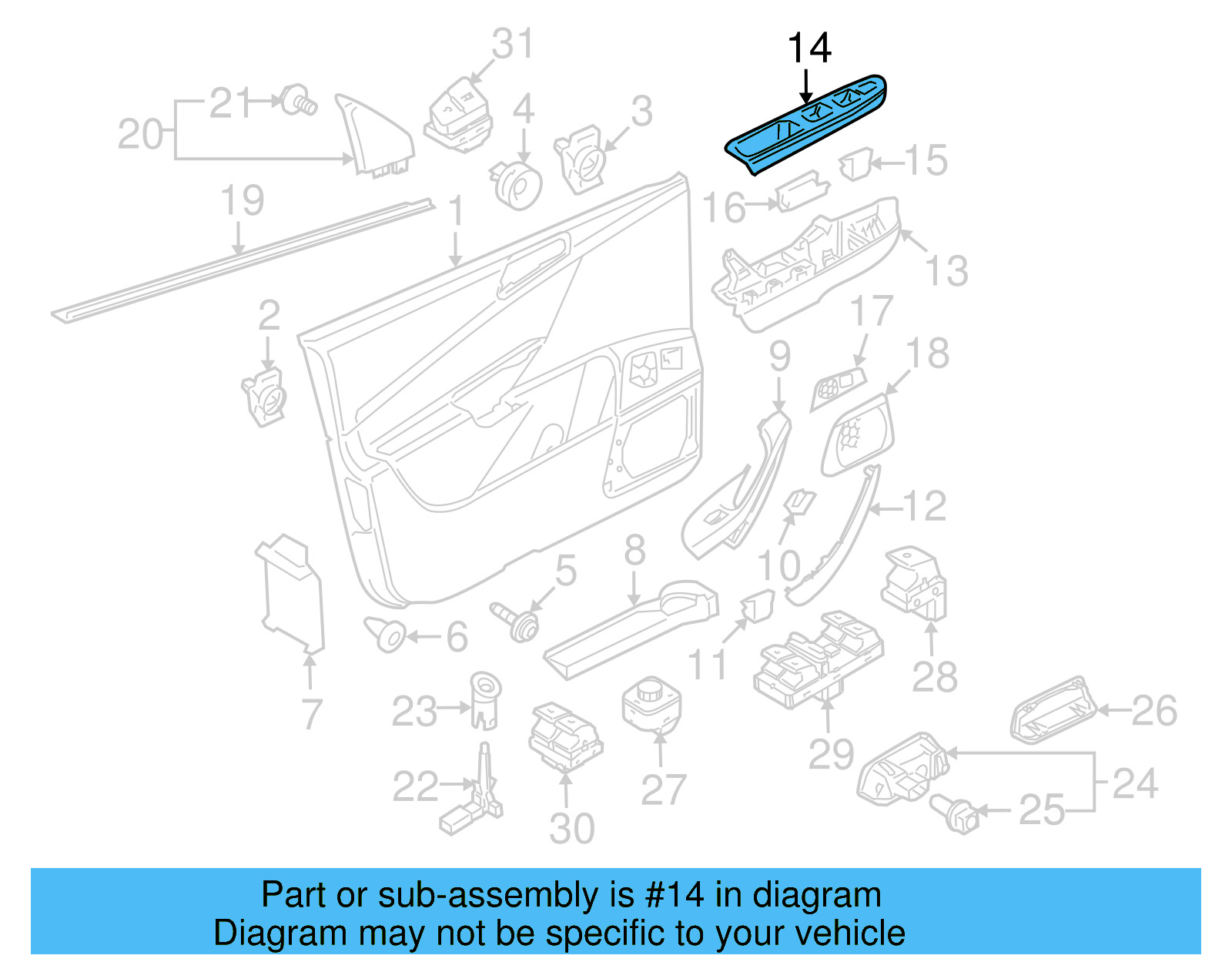 Switch Cover 3C1-867-171-B-1QB - View 6