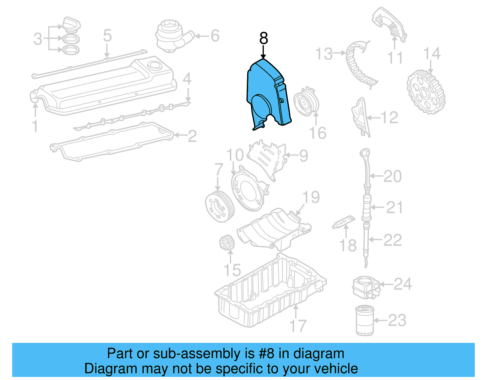 Engine Timing Cover 06A-109-108-T - View 16