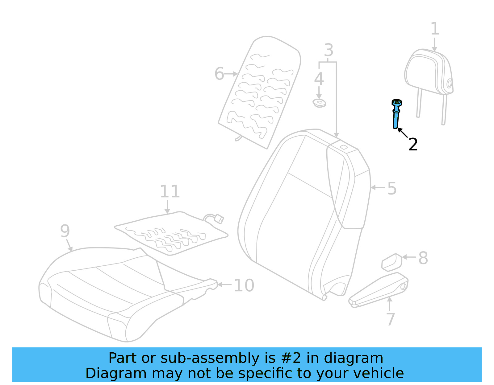 Headrest Guide 8W0-881-920-E - View 4