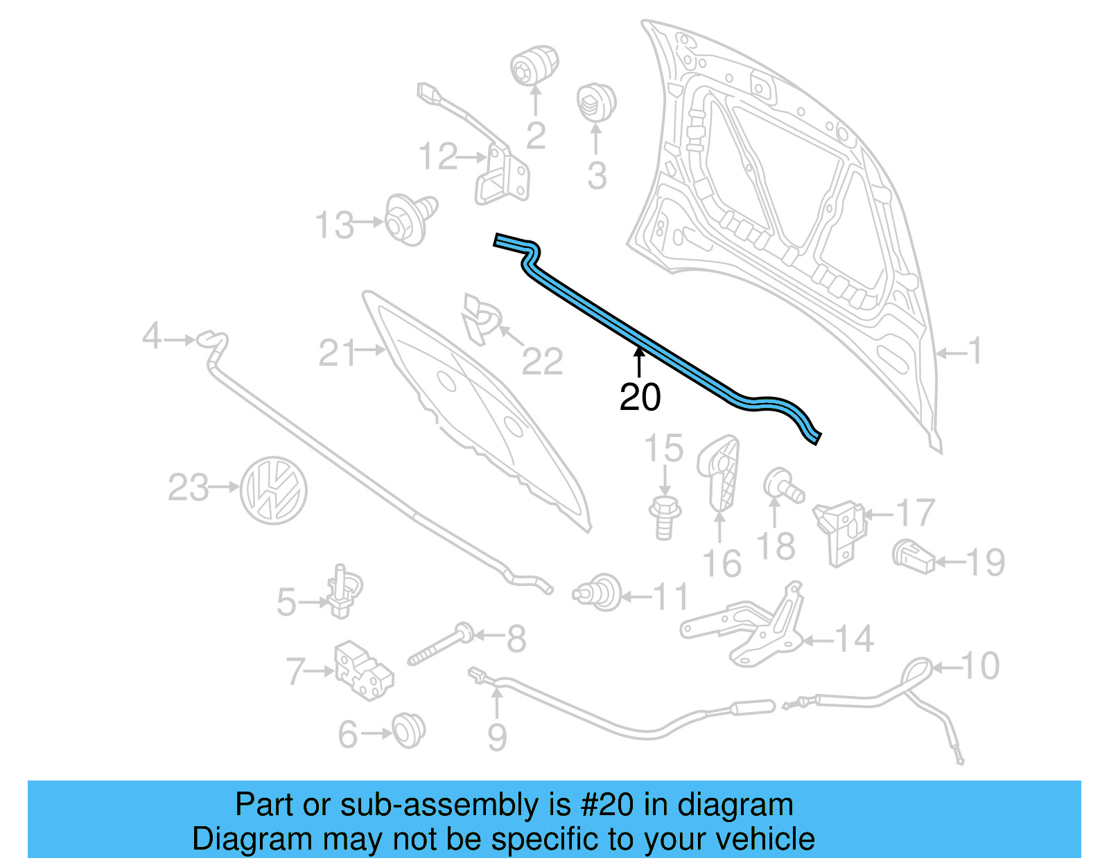 Seal To Cowl 5C5-823-723-A - View 4