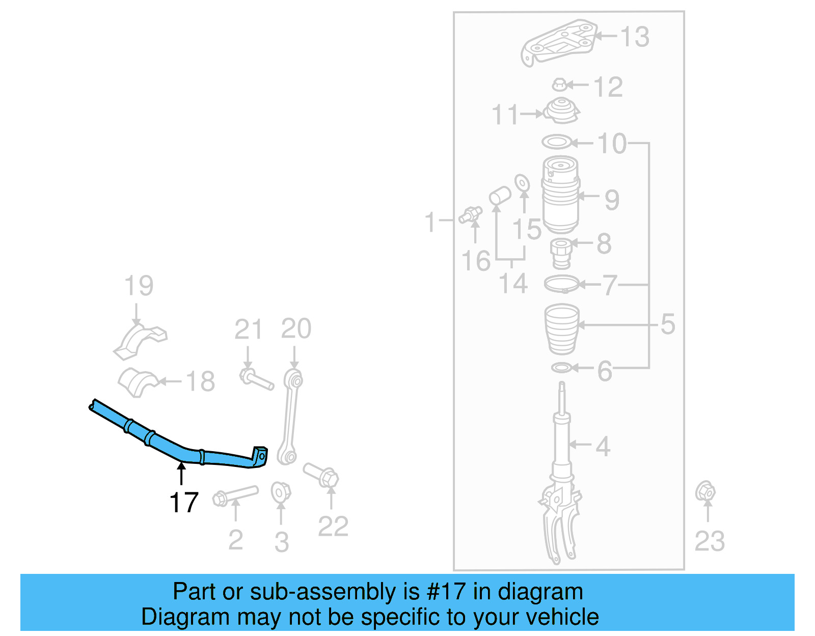 Stabilizer Bar 7L0-411-025-J - View 2