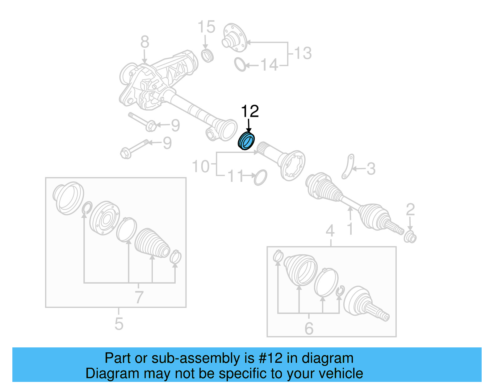 Drive Axle Shaft Seal 0AB-525-596-A