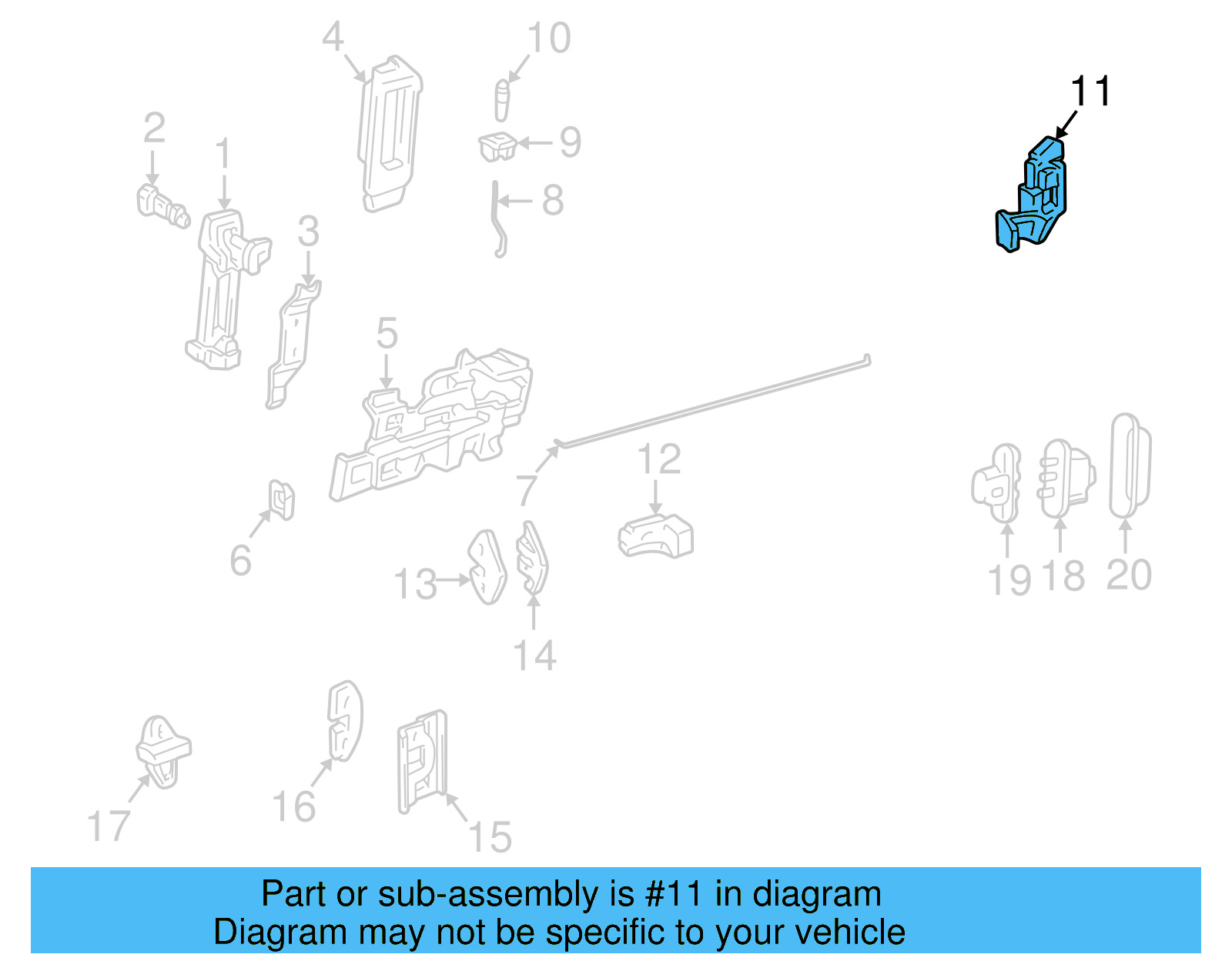 Latch Assembly 701-843-604-D - View 5
