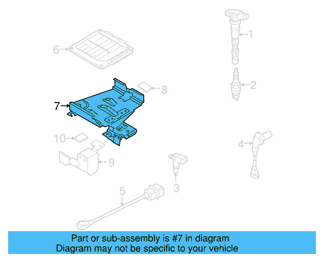 Engine Control Module (ECM) Bracket 1K1-906-214-B - View 9
