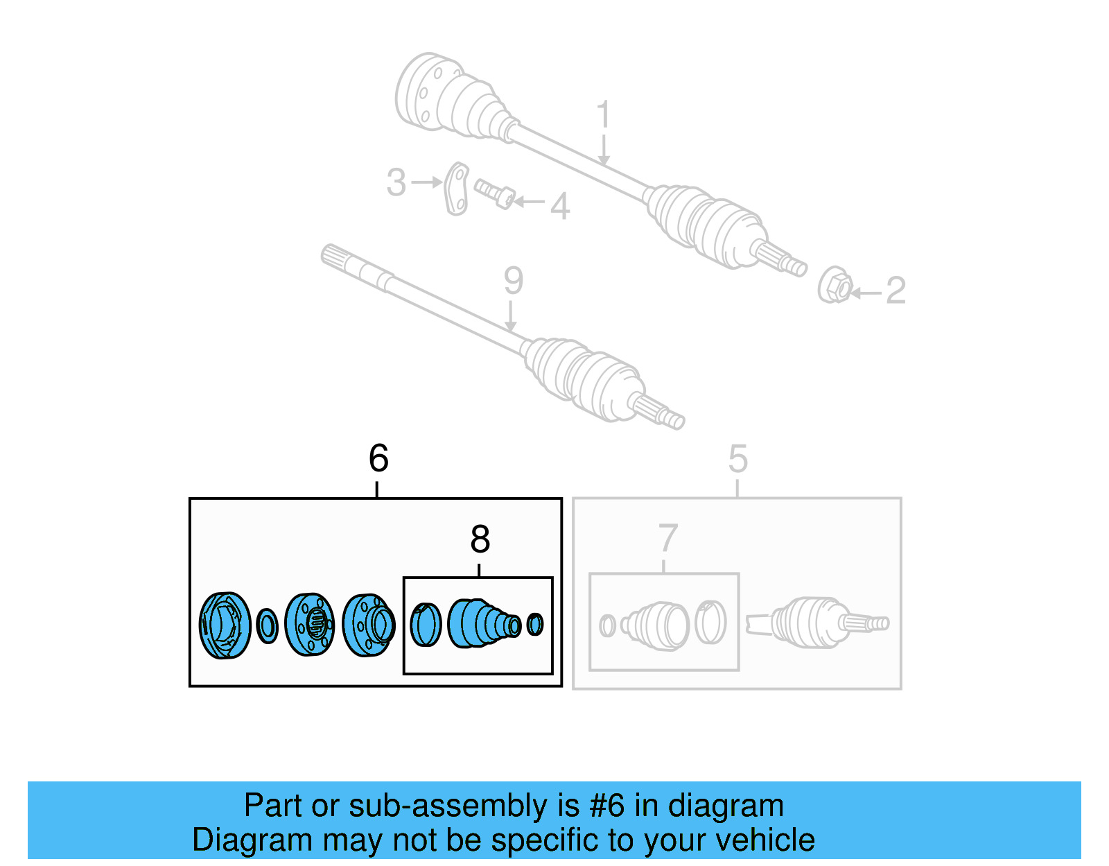 Inner Cv Joint 7L6-498-103-A - View 7