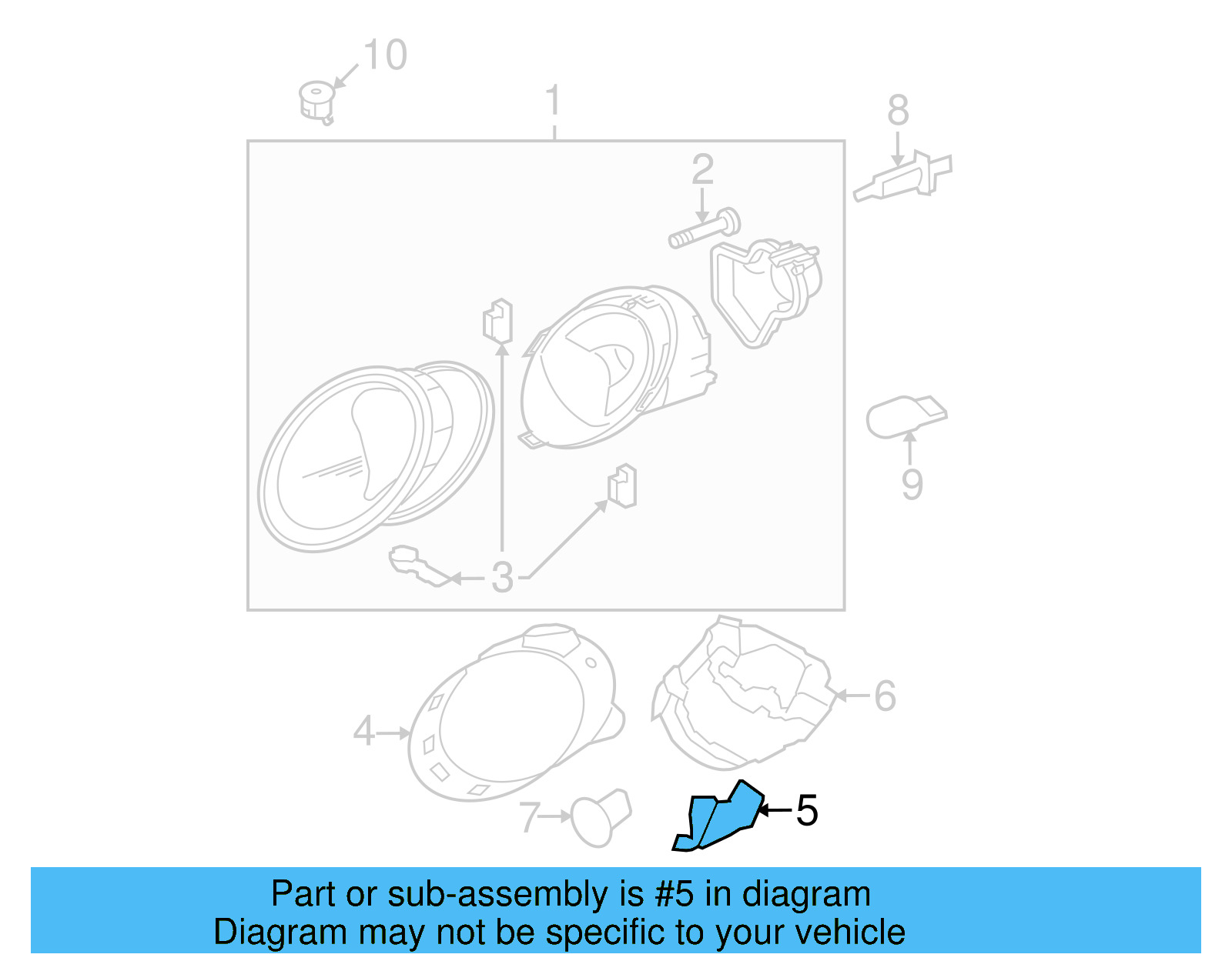 Headlamp Frame Bracket 1C0-806-522-E - View 5